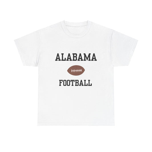 Alabama Football Unisex Heavy Cotton Tee | Casual Sportswear, Game Day, Tailgate Shirt, Gift for Fans, College Football Apparel