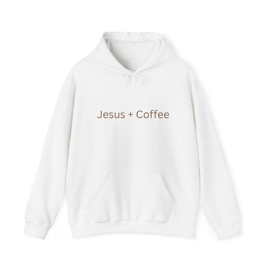 Jesus + Coffee Unisex Hoodie, Faith Sweatshirt, Christian Gifts, Cozy Pullover, Coffee Lovers Apparel, Casual Wear