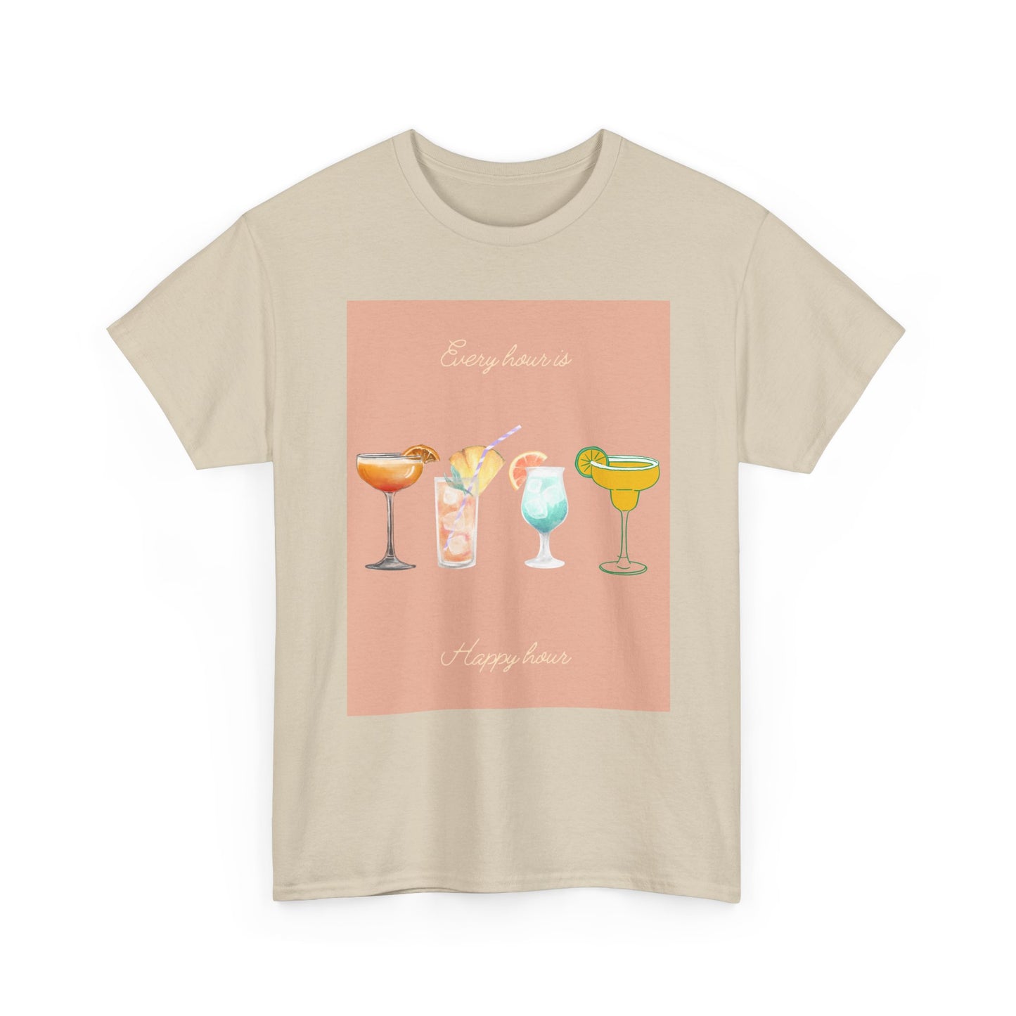 Cocktail Vibes Unisex Heavy Cotton Tee, Summer Party Shirt, Retro Drinks Graphic Tee, Gift for Cocktail Lovers, Vacation Wear, Fun T-Shirt