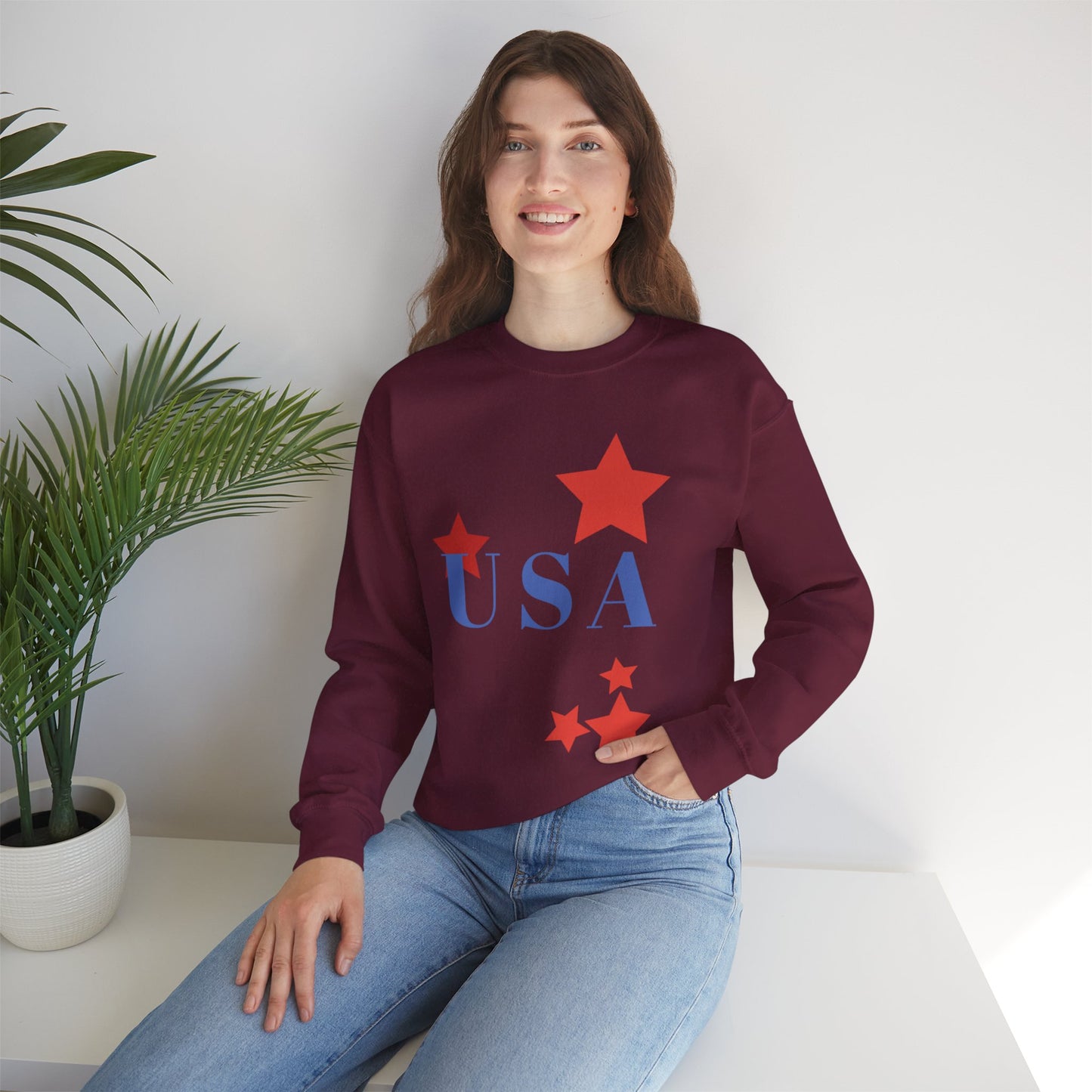 USA Stars Unisex Sweatshirt for Patriotic Celebrations