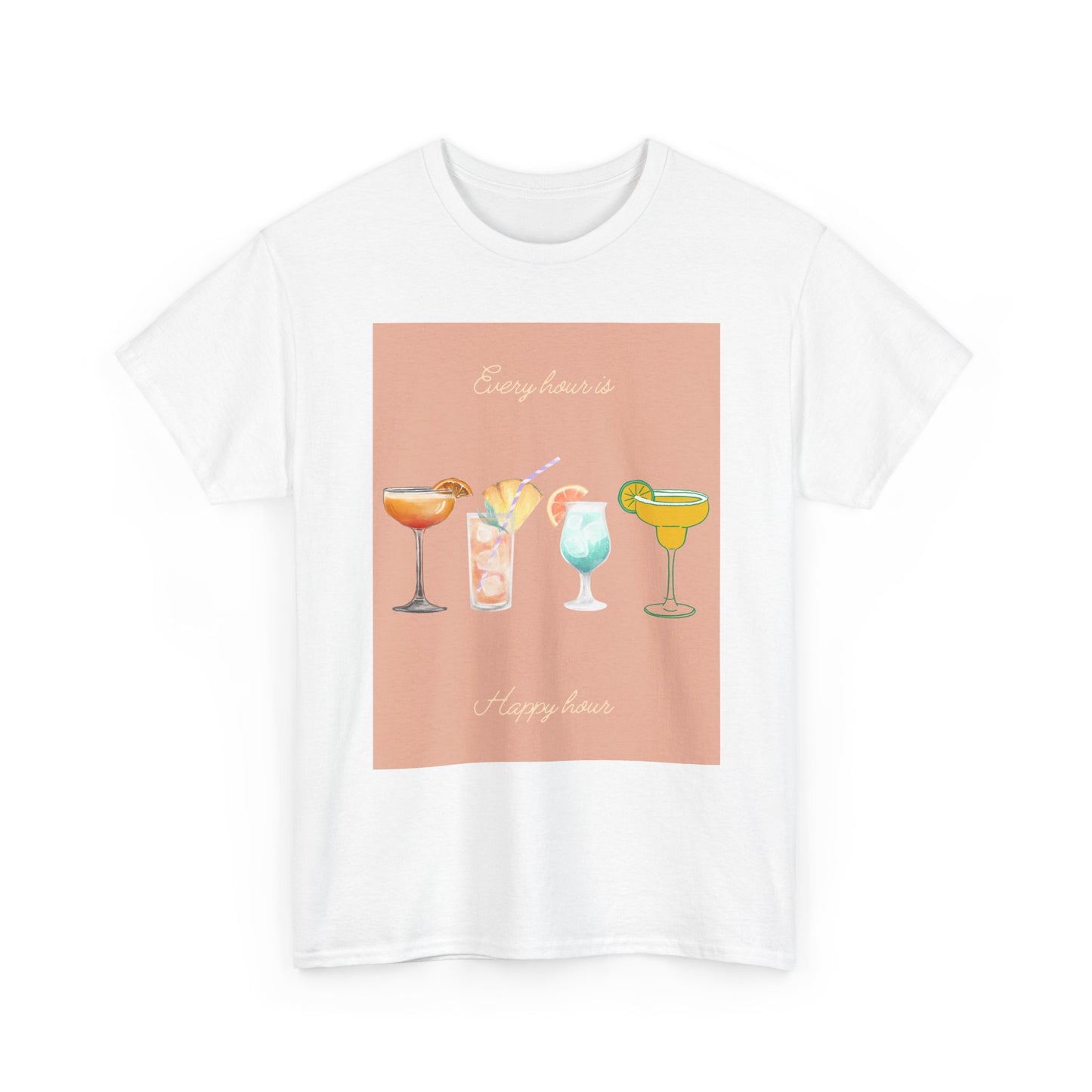 Cocktail Vibes Unisex Heavy Cotton Tee, Summer Party Shirt, Retro Drinks Graphic Tee, Gift for Cocktail Lovers, Vacation Wear, Fun T-Shirt