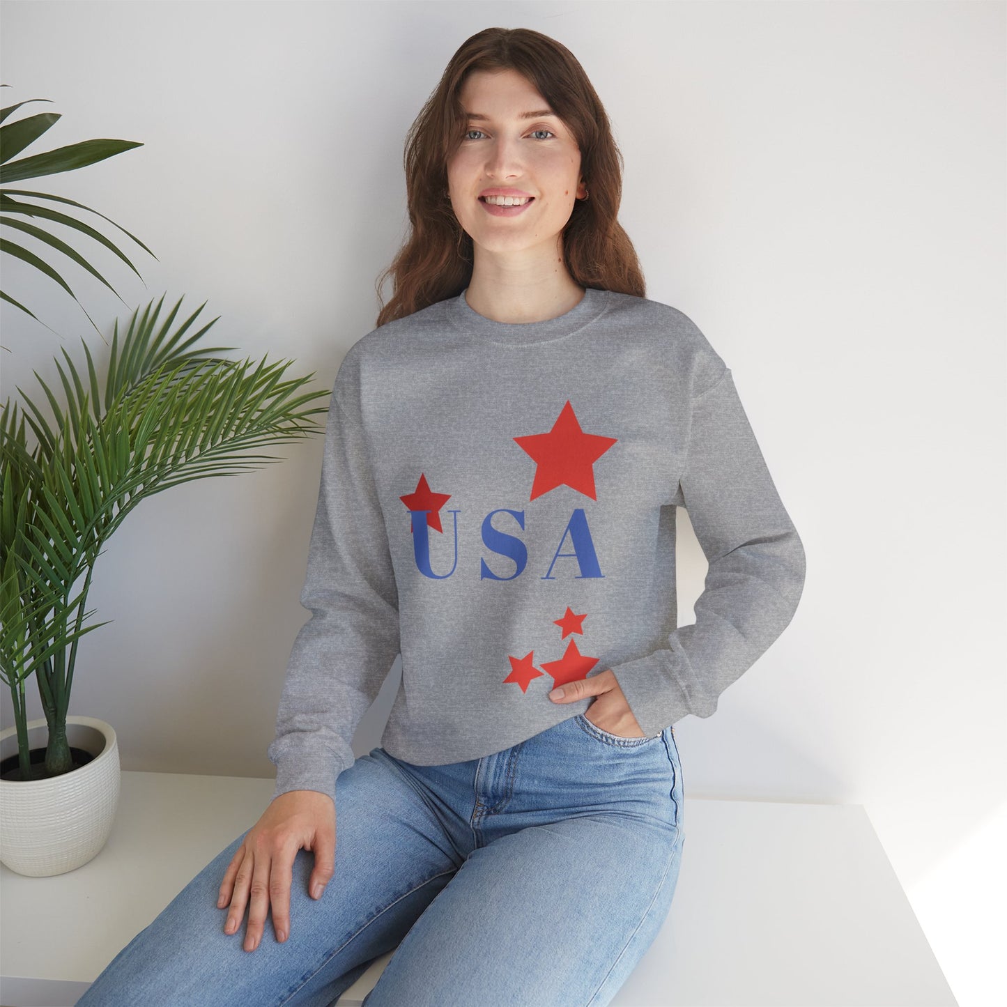 USA Stars Unisex Sweatshirt for Patriotic Celebrations
