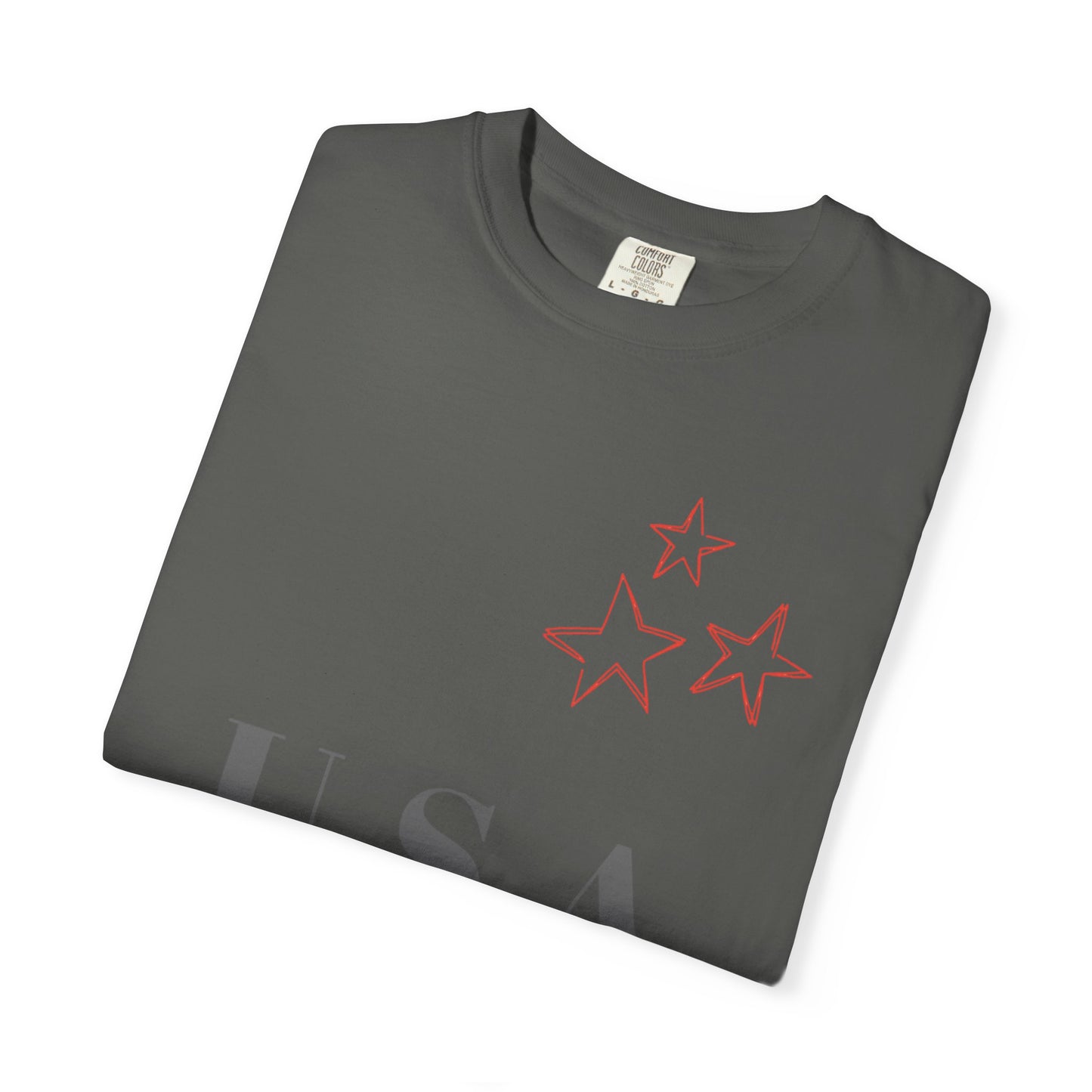 Patriotic Unisex Garment-Dyed T-Shirt - USA Stars Design