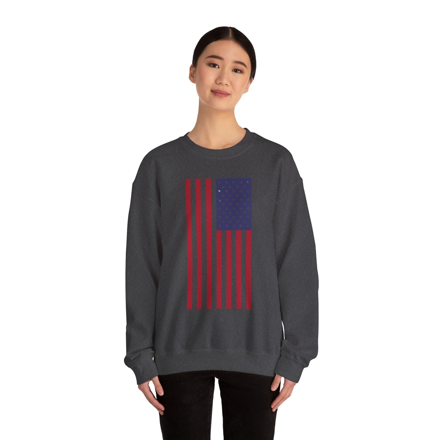 Patriotic USA Flag Crewneck Sweatshirt