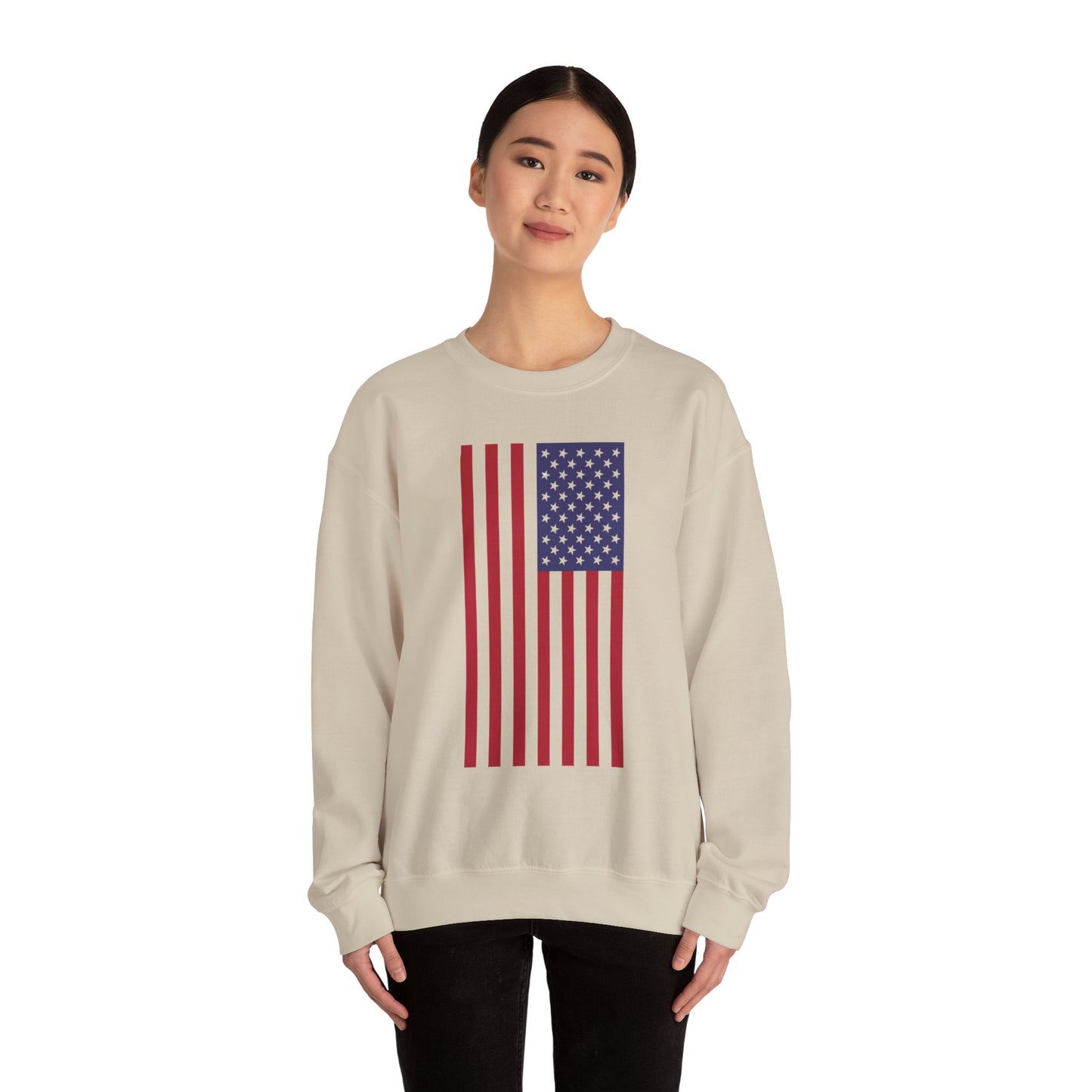 Patriotic USA Flag Crewneck Sweatshirt