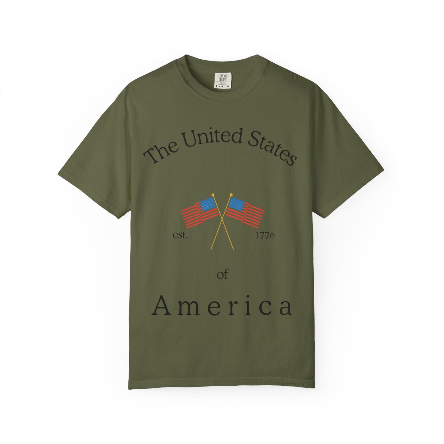 Patriotic Graphic Tee: The United States of America