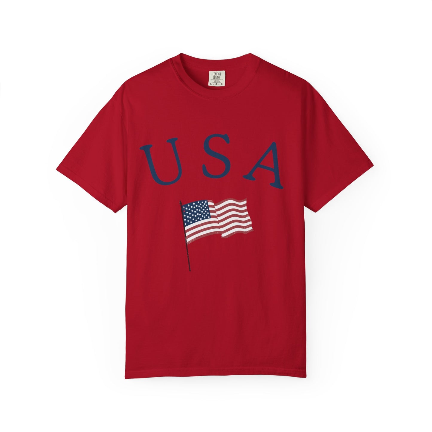 USA Flag Unisex Garment-Dyed T-Shirt