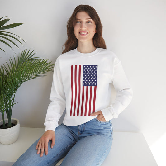 Patriotic USA Flag Crewneck Sweatshirt