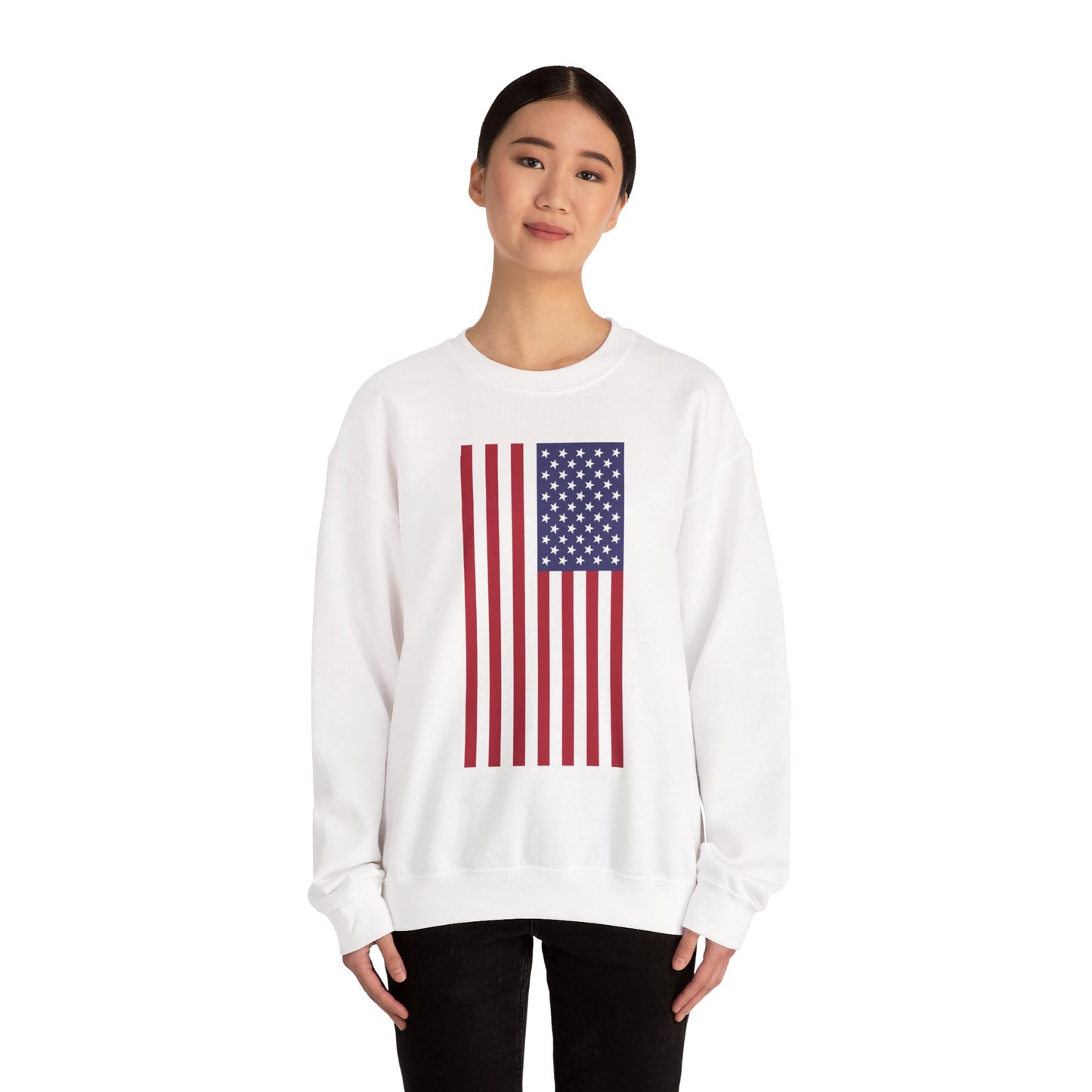Patriotic USA Flag Crewneck Sweatshirt