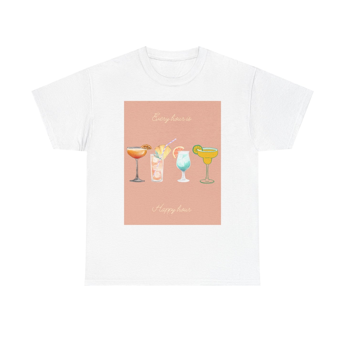 Cocktail Vibes Unisex Heavy Cotton Tee, Summer Party Shirt, Retro Drinks Graphic Tee, Gift for Cocktail Lovers, Vacation Wear, Fun T-Shirt
