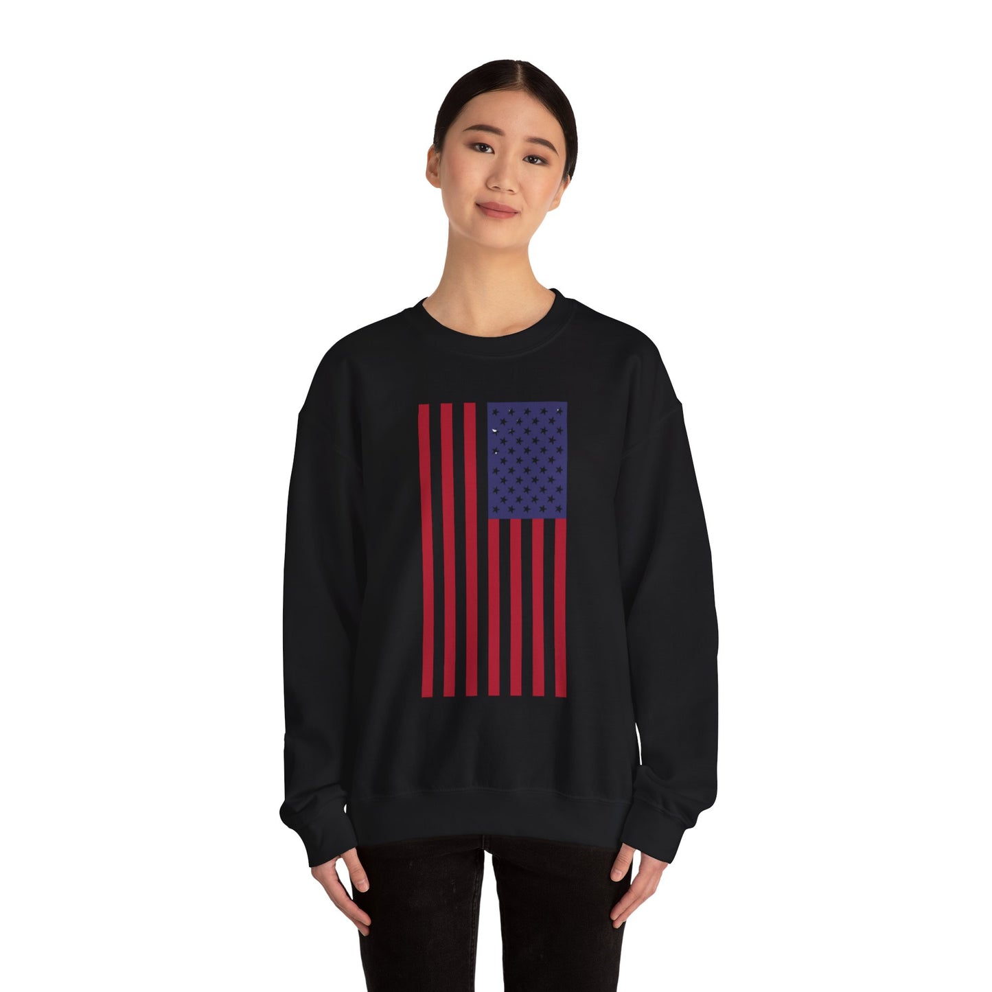 Patriotic USA Flag Crewneck Sweatshirt