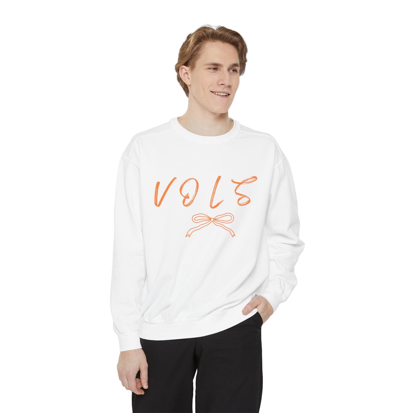 Vols Garment-Dyed Sweatshirt, Cozy Sweatshirt for College Students, Casual Gift for Volunteers, Trendy Everyday Wear, Fall Fashion