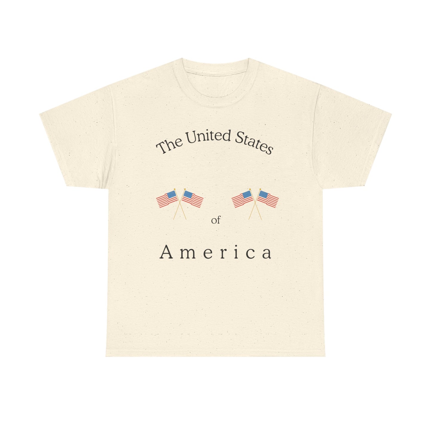 Patriotic Heavy Cotton Tee – USA Flag Design