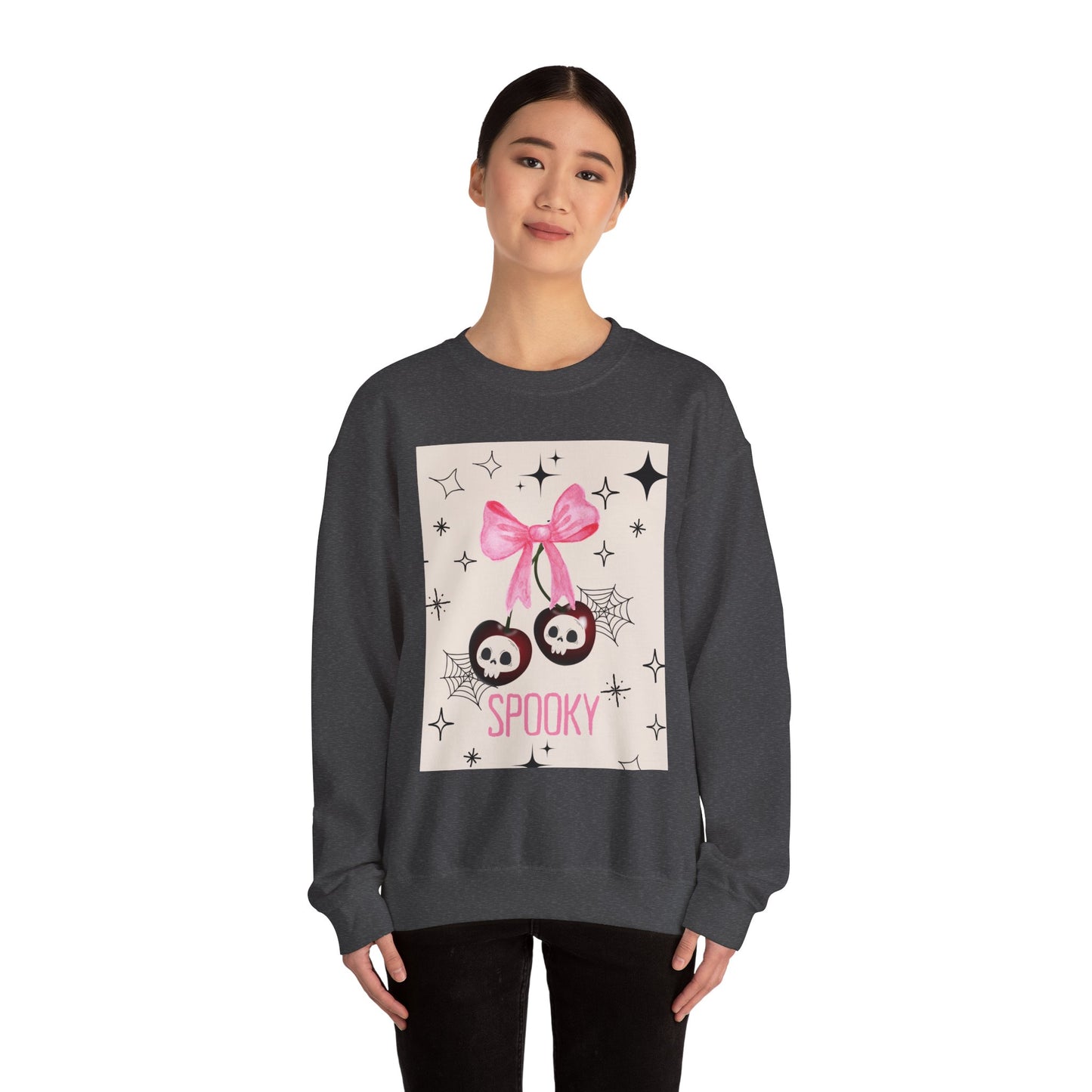 Spooky Skull Crewneck Sweatshirt, Halloween Apparel, Unisex Sweatshirt, Cozy Graphic Top, Autumn Fashion