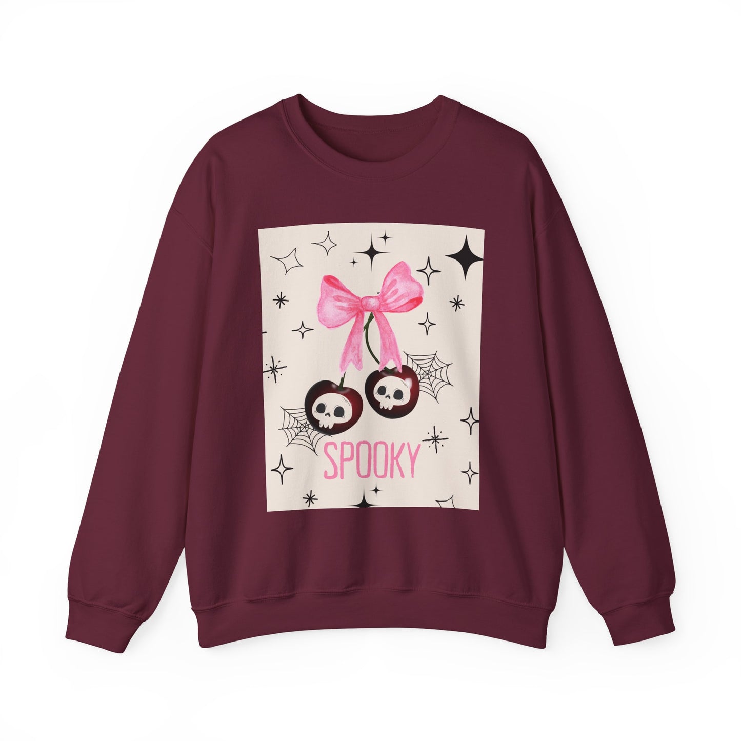 Spooky Skull Crewneck Sweatshirt, Halloween Apparel, Unisex Sweatshirt, Cozy Graphic Top, Autumn Fashion
