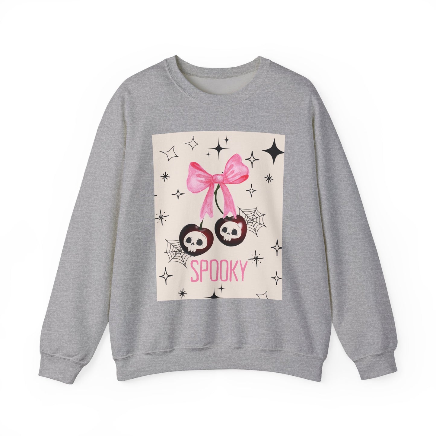 Spooky Skull Crewneck Sweatshirt, Halloween Apparel, Unisex Sweatshirt, Cozy Graphic Top, Autumn Fashion