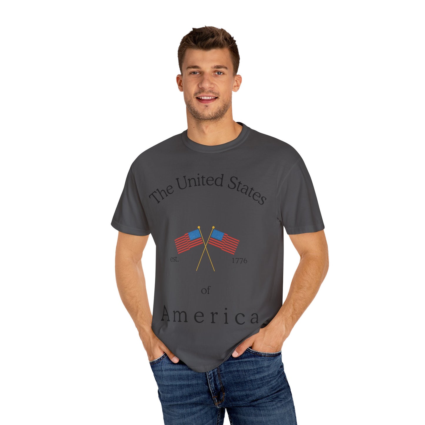 Patriotic Graphic Tee: The United States of America