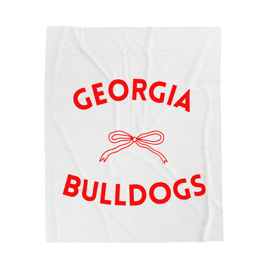 Cozy Georgia Bulldogs Velveteen Plush Blanket | Ultra Soft Throw for Gamers, Fans, Home Decor, Gifts, College Spirit