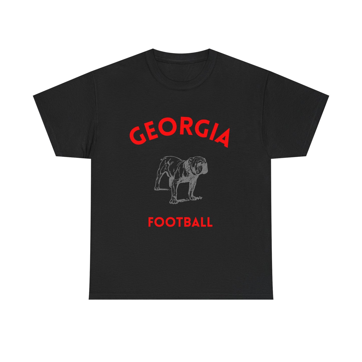 Georgia Football Unisex Heavy Cotton Tee, Casual Sports Tee, Football Game Shirt, Gift for Fans, Georgia Bulldogs Apparel