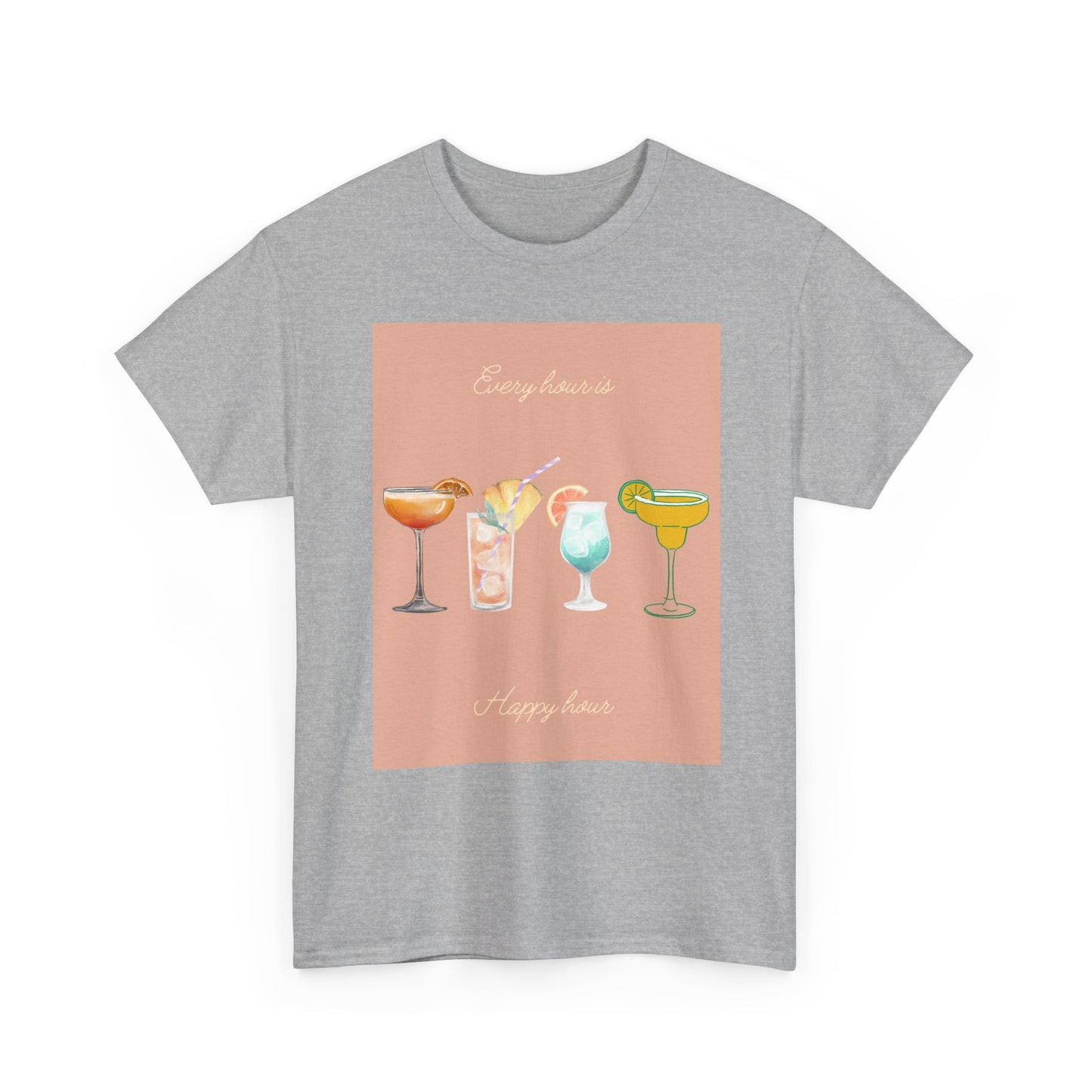 Cocktail Vibes Unisex Heavy Cotton Tee, Summer Party Shirt, Retro Drinks Graphic Tee, Gift for Cocktail Lovers, Vacation Wear, Fun T-Shirt