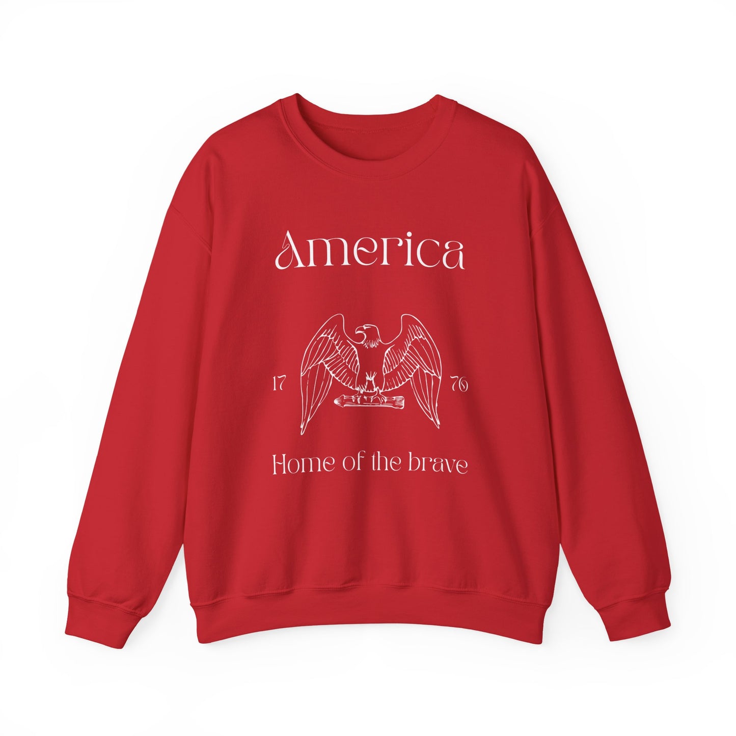 Patriotic Unisex Crewneck Sweatshirt - America, Home of the Brave