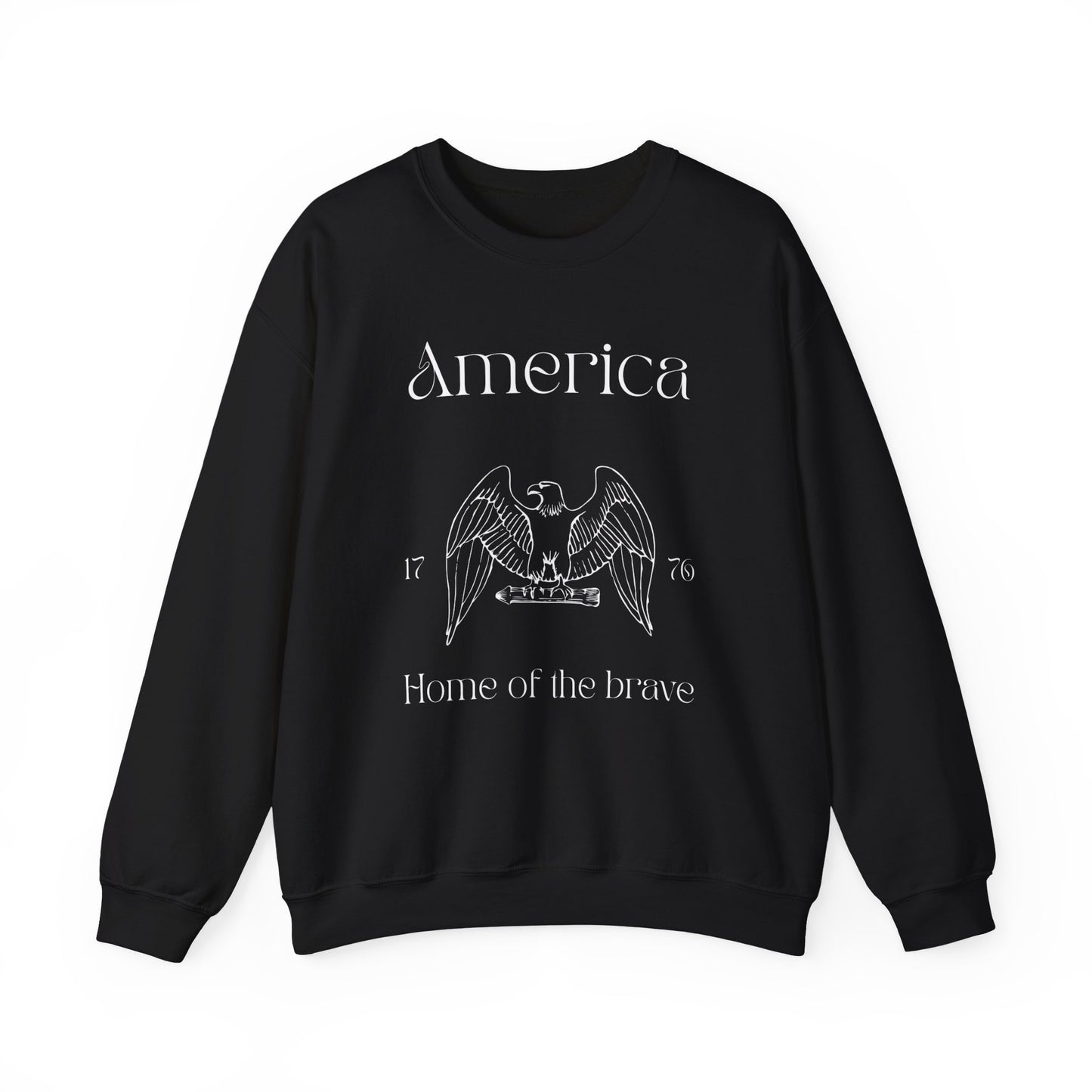 Patriotic Unisex Crewneck Sweatshirt - America, Home of the Brave