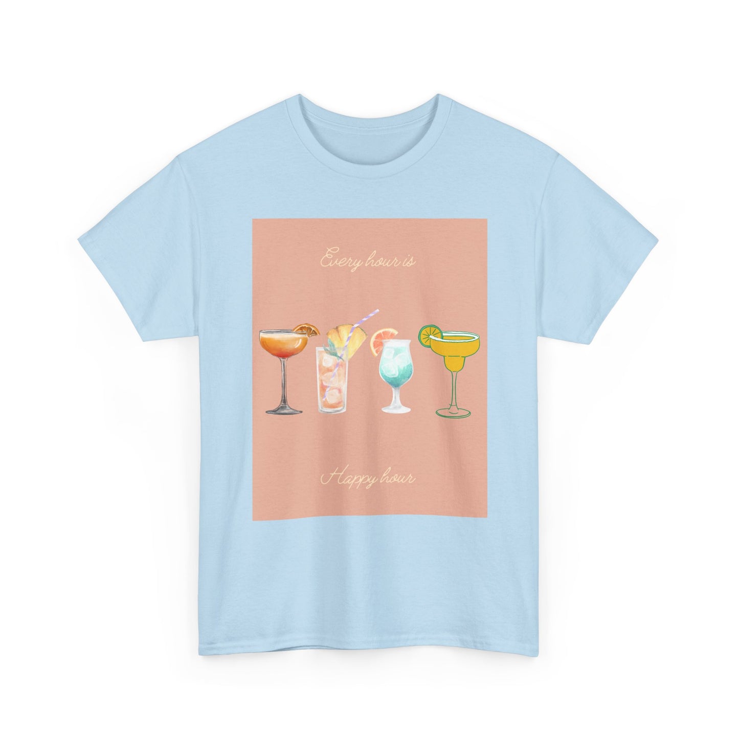 Cocktail Vibes Unisex Heavy Cotton Tee, Summer Party Shirt, Retro Drinks Graphic Tee, Gift for Cocktail Lovers, Vacation Wear, Fun T-Shirt