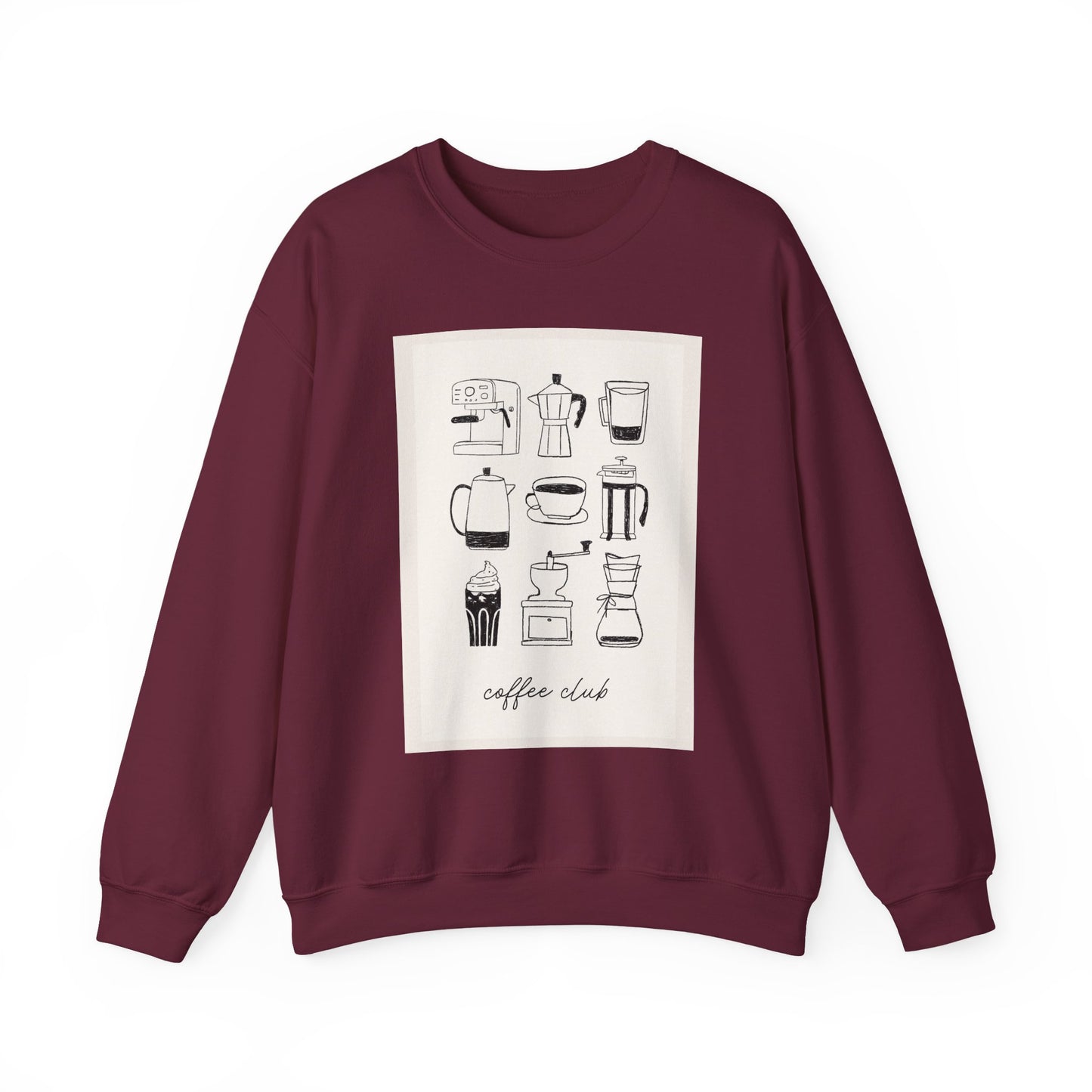 Coffee Club Crewneck Sweatshirt, Cozy Fashion Sweatshirt, Perfect for Coffee Lovers, Unique Gift for Baristas, Casual Wear, Coffee [...]