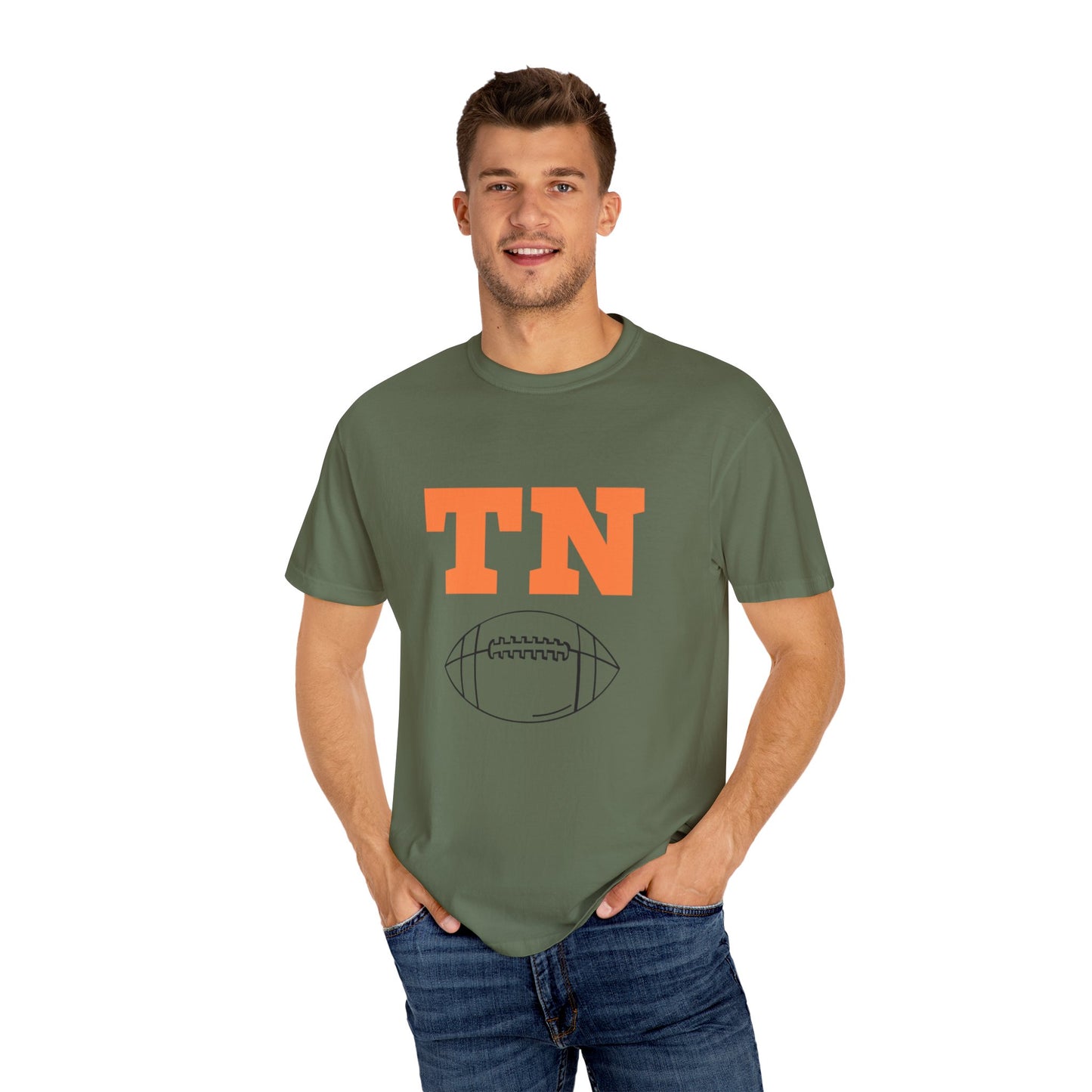 Unisex Garment-Dyed T-shirt with TN Football Design, Casual Tee for Game Day, Sports Fan Shirt, College Football Apparel, Gift for [...]