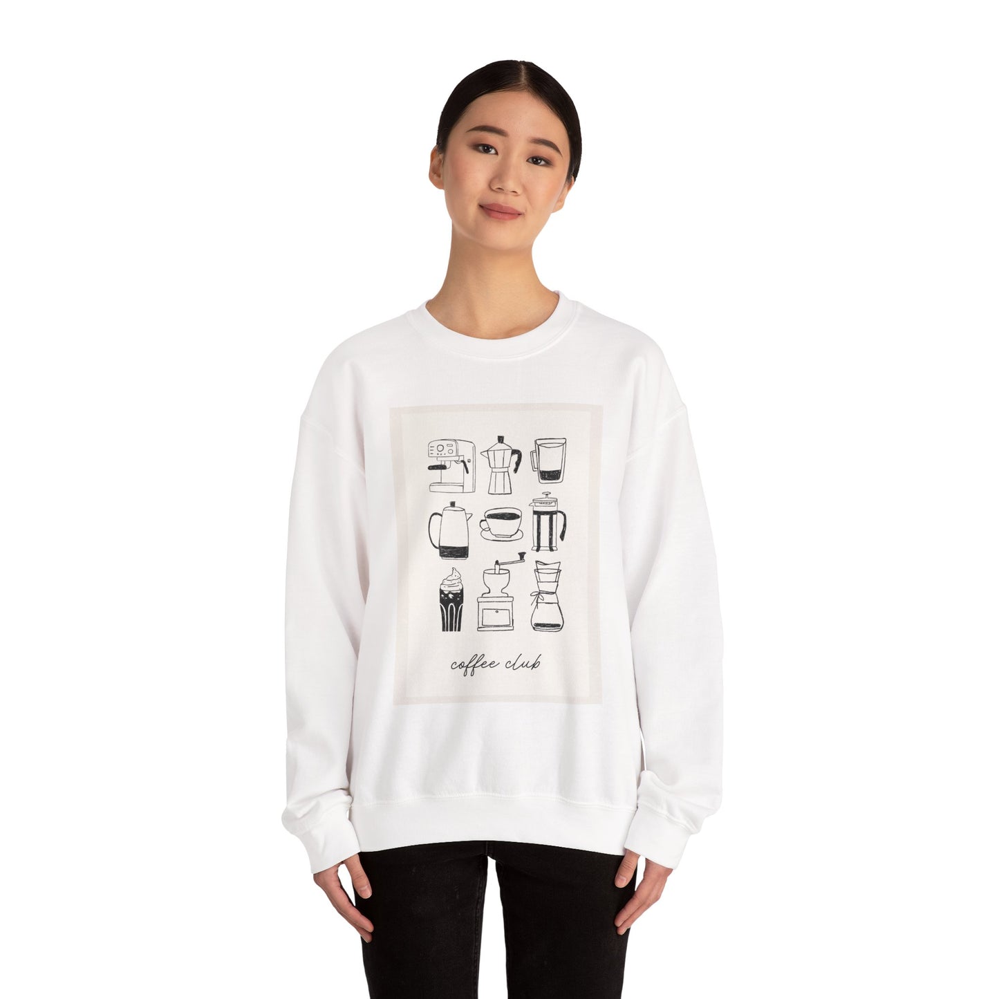 Coffee Club Crewneck Sweatshirt, Cozy Fashion Sweatshirt, Perfect for Coffee Lovers, Unique Gift for Baristas, Casual Wear, Coffee [...]