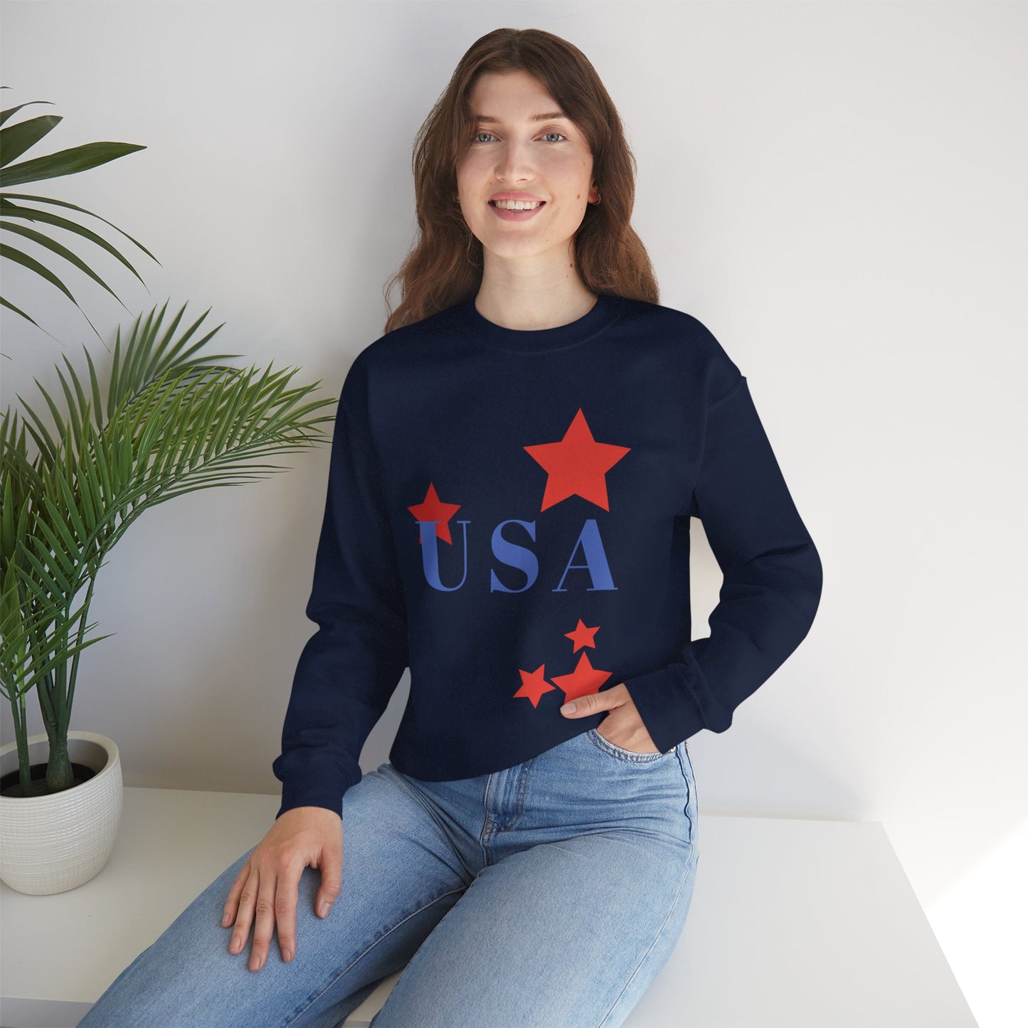 USA Stars Unisex Sweatshirt for Patriotic Celebrations
