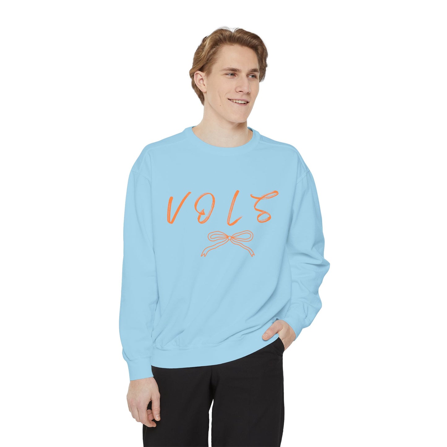 Vols Garment-Dyed Sweatshirt, Cozy Sweatshirt for College Students, Casual Gift for Volunteers, Trendy Everyday Wear, Fall Fashion