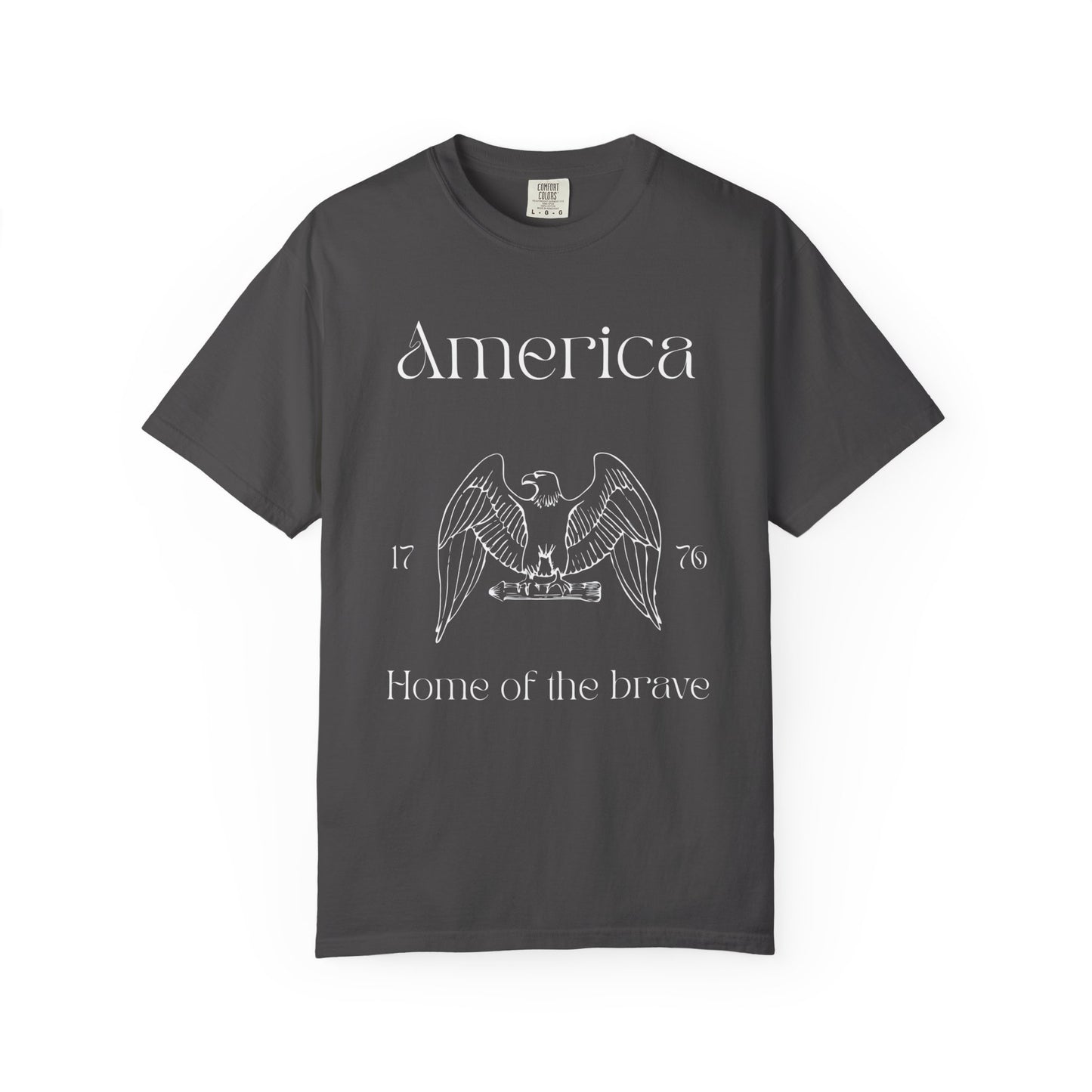 Vintage America T-Shirt - Home of the Brave - Unisex Garment-Dyed Tees