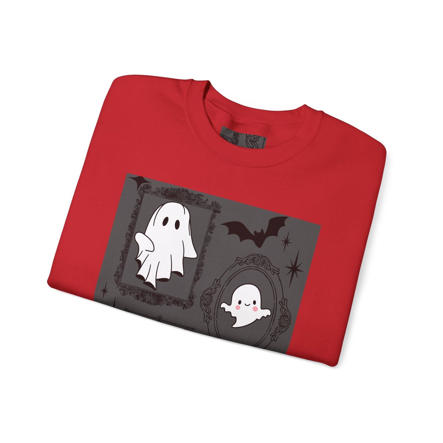 Spooky Ghost Halloween Sweatshirt, Unisex Crewneck, Cozy Fall Fashion, Trick or Treat, Halloween Party Apparel, Cute Ghost Design