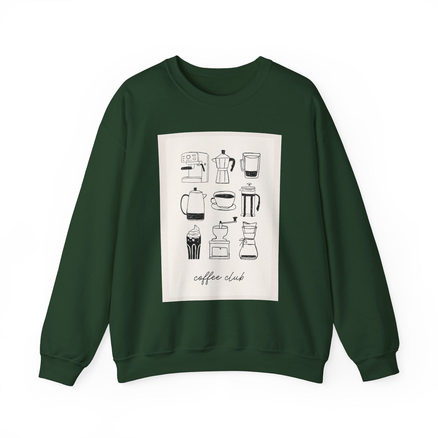 Coffee Club Crewneck Sweatshirt, Cozy Fashion Sweatshirt, Perfect for Coffee Lovers, Unique Gift for Baristas, Casual Wear, Coffee [...]