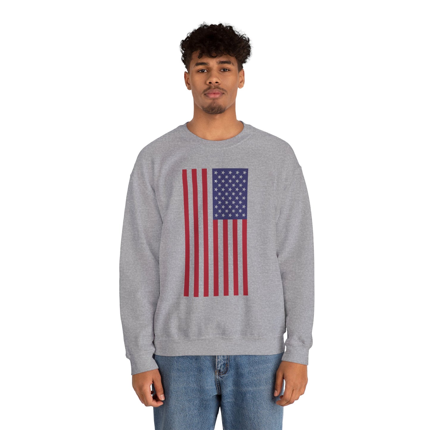 Patriotic USA Flag Crewneck Sweatshirt