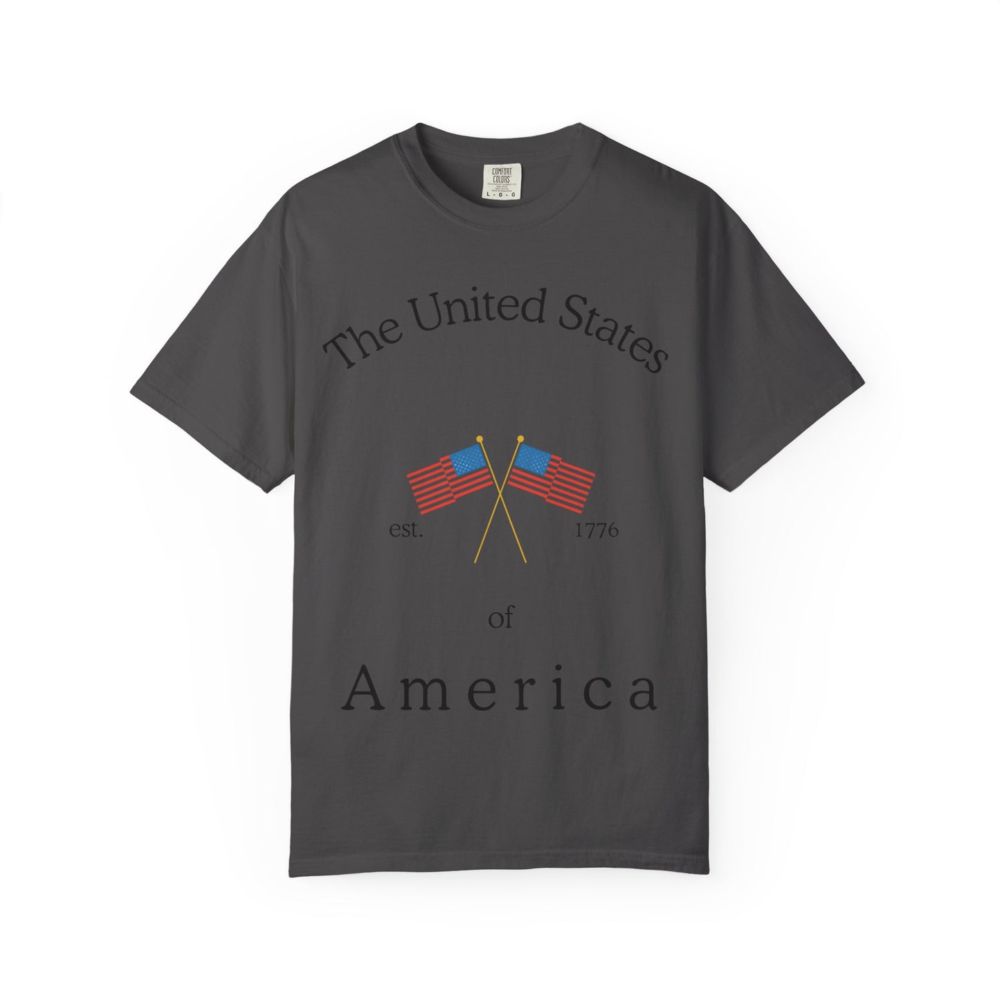 Patriotic Graphic Tee: The United States of America