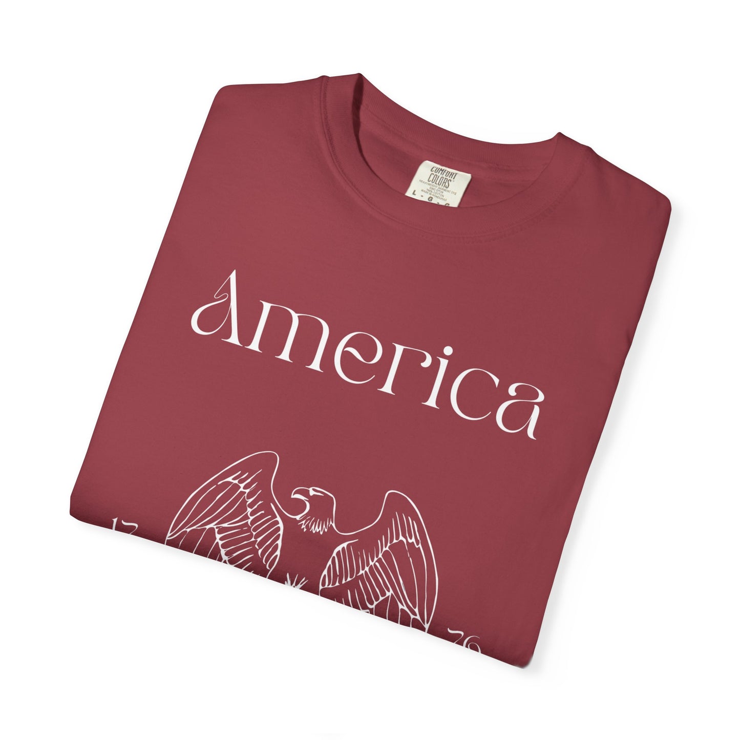 Vintage America T-Shirt - Home of the Brave - Unisex Garment-Dyed Tees