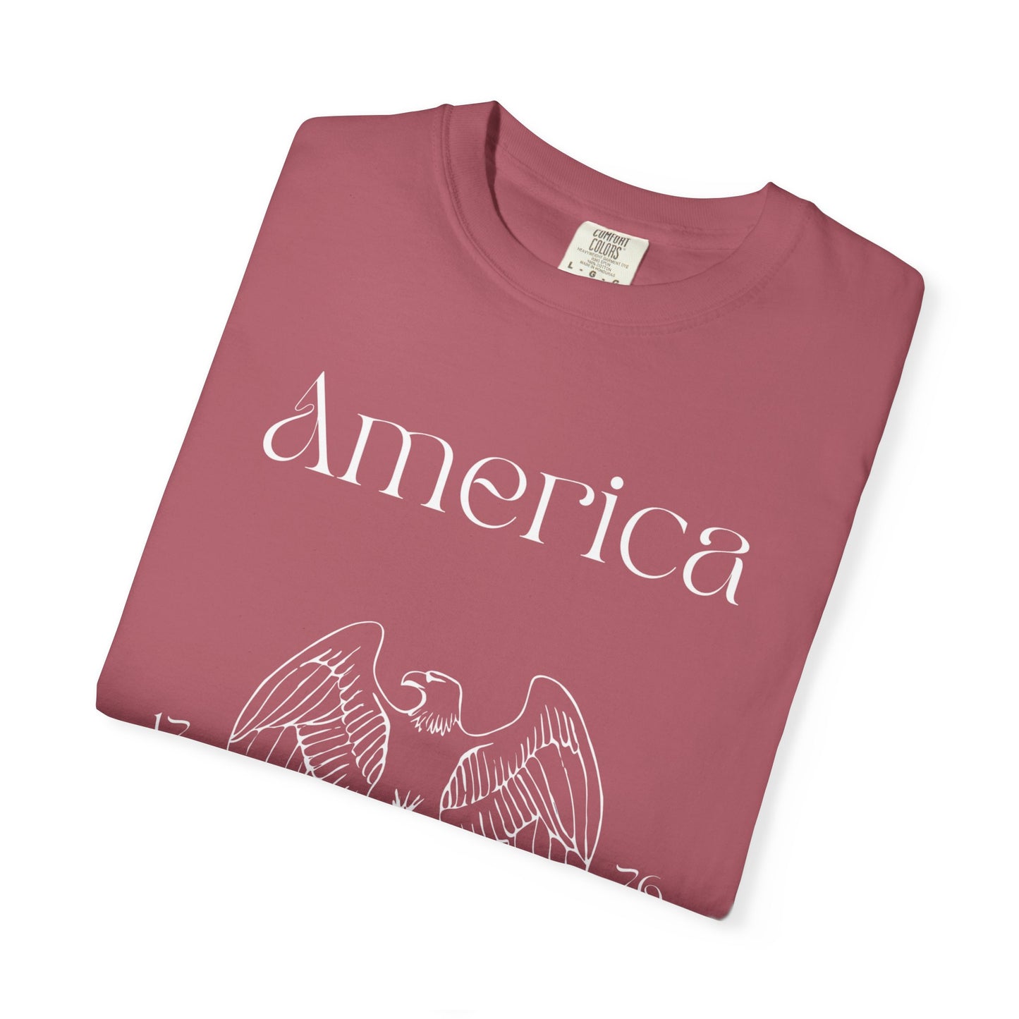 Vintage America T-Shirt - Home of the Brave - Unisex Garment-Dyed Tees