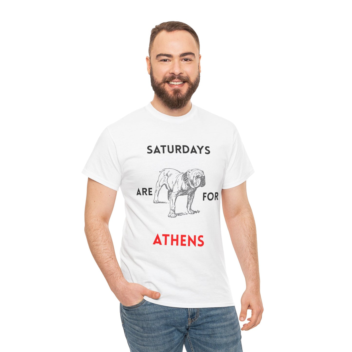 Saturdays Are for Athens Unisex Tee, Casual Cotton Shirt, Dog Lover Gift, Weekend Vibes T-Shirt, Summer Wardrobe Essential