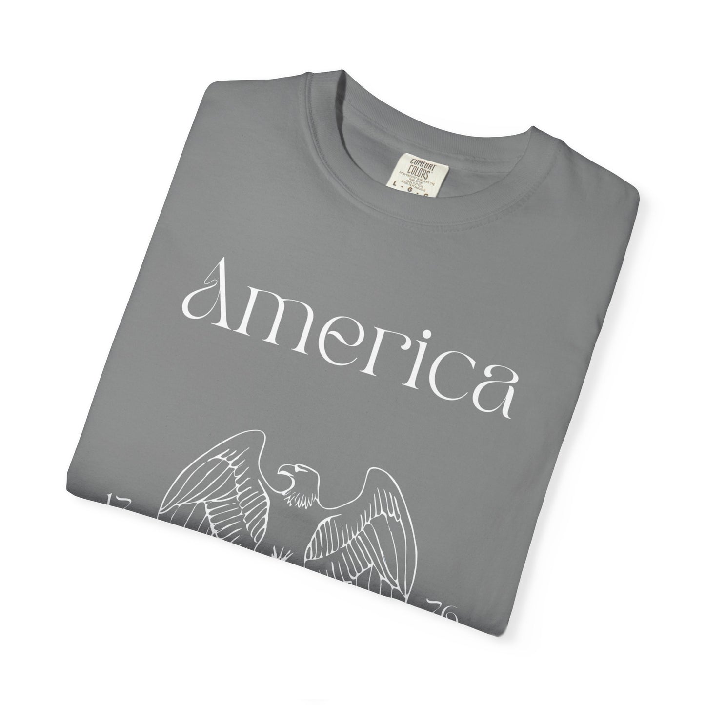 Vintage America T-Shirt - Home of the Brave - Unisex Garment-Dyed Tees