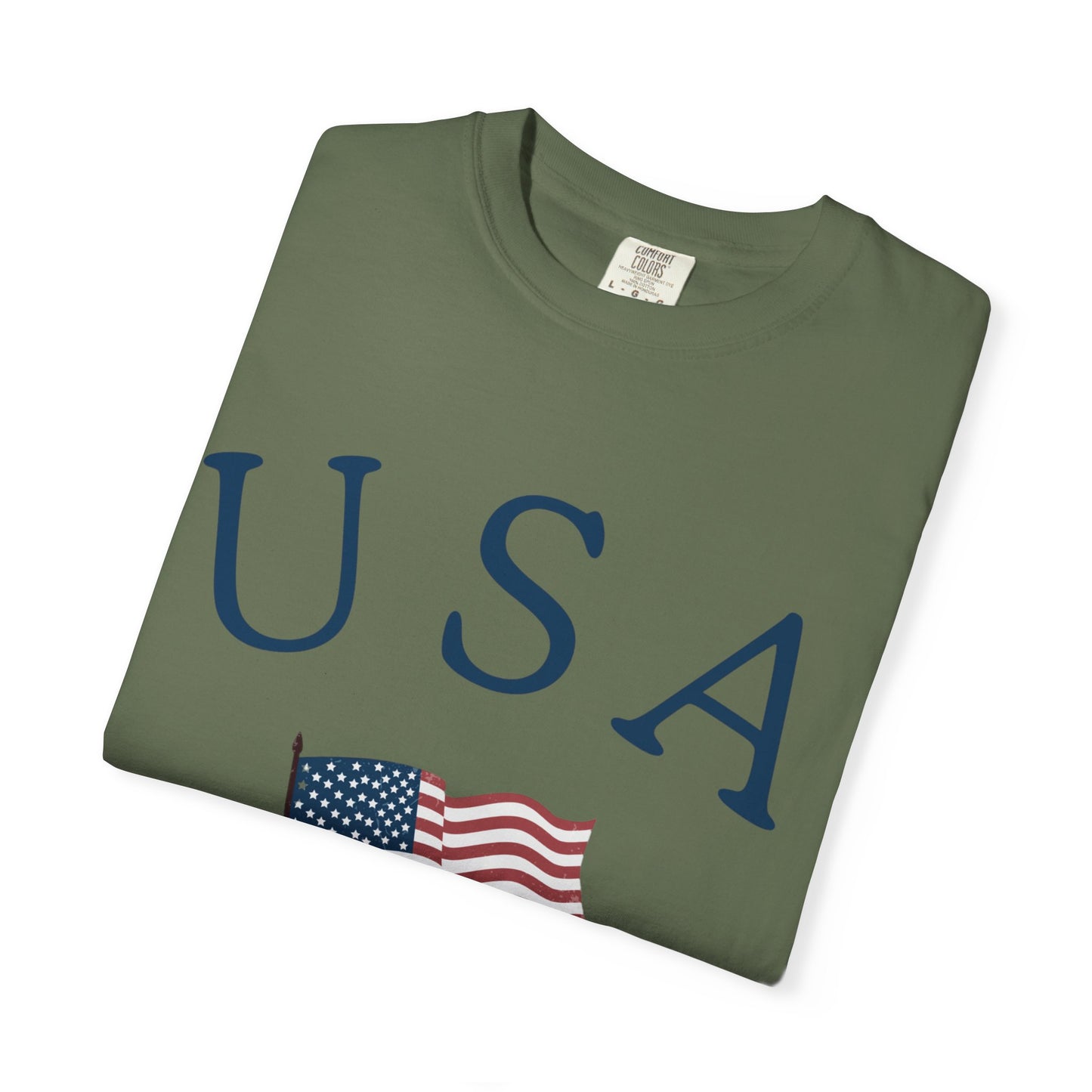 USA Flag Unisex Garment-Dyed T-Shirt