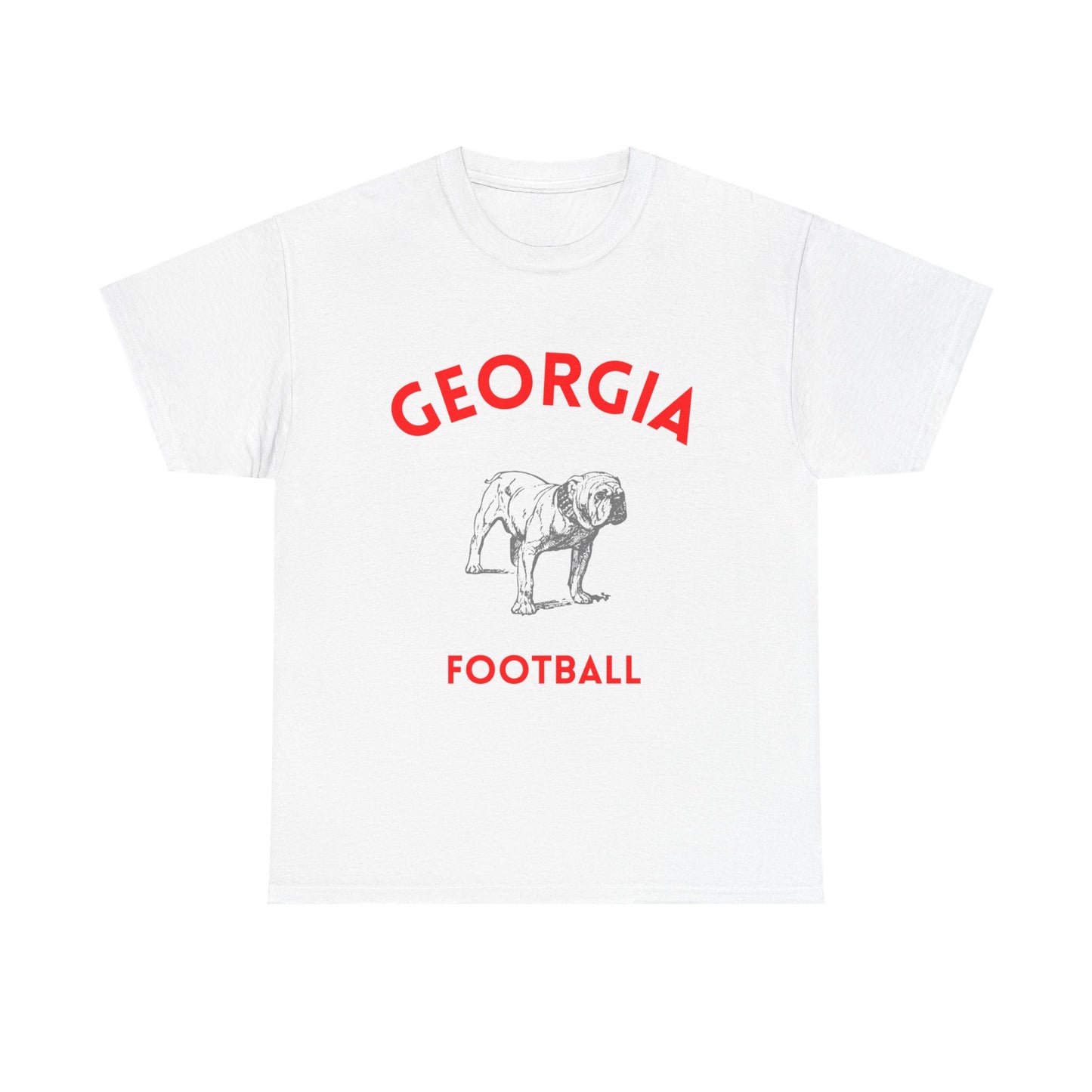 Georgia Football Unisex Heavy Cotton Tee, Casual Sports Tee, Football Game Shirt, Gift for Fans, Georgia Bulldogs Apparel