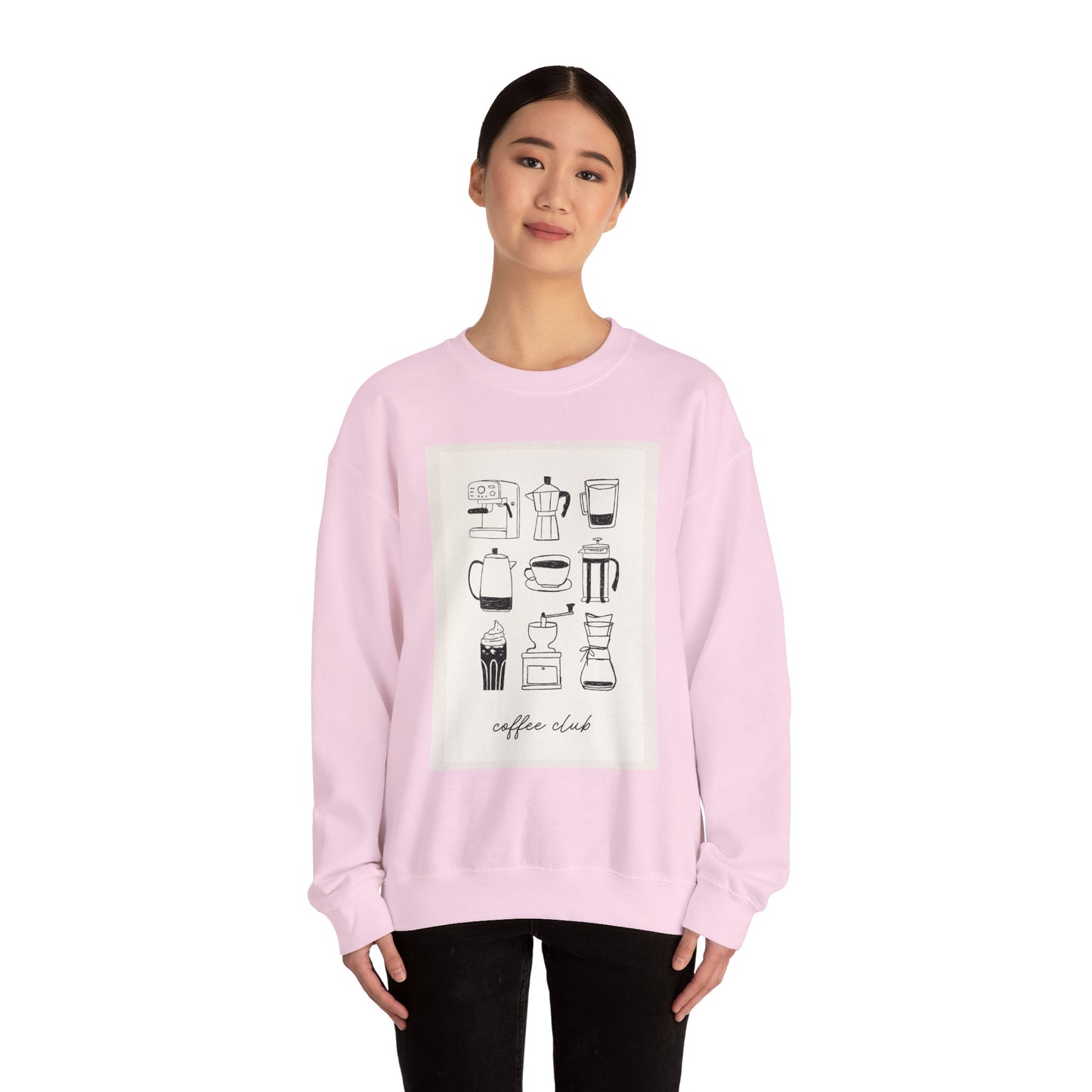 Coffee Club Crewneck Sweatshirt, Cozy Fashion Sweatshirt, Perfect for Coffee Lovers, Unique Gift for Baristas, Casual Wear, Coffee [...]