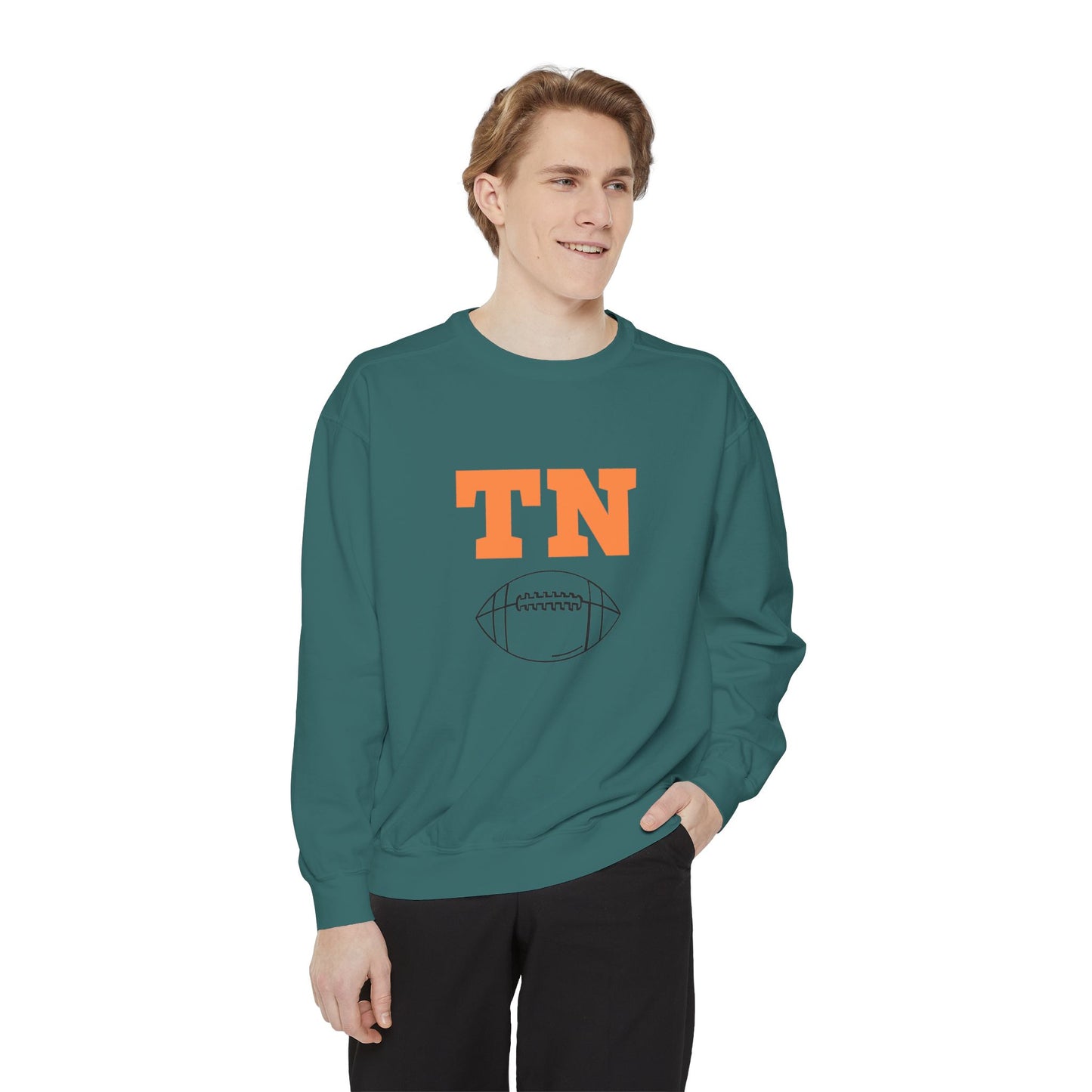 Tennessee Football Sweatshirt, Unisex Crewneck, Garment-Dyed Pullover, Game Day Apparel, Fall Fashion, Casual Wear, Sports Gift