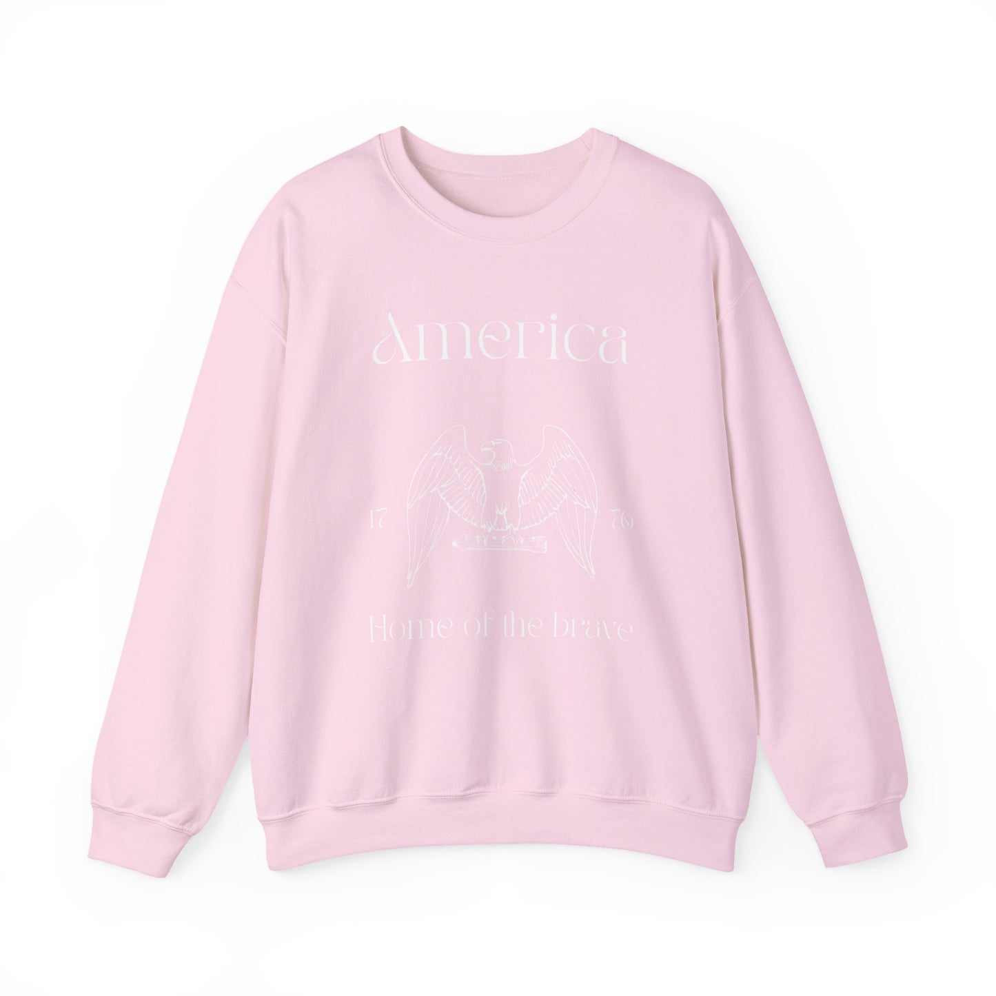 Patriotic Unisex Crewneck Sweatshirt - America, Home of the Brave