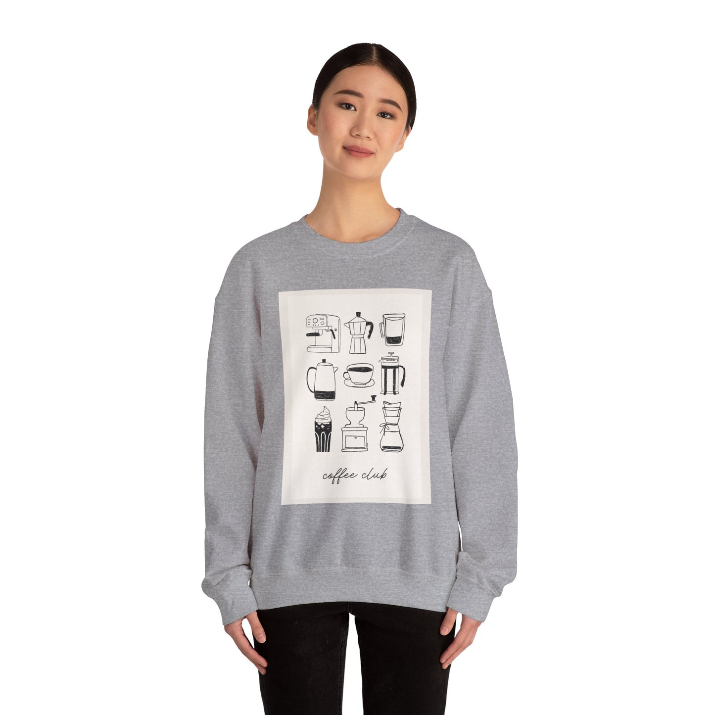 Coffee Club Crewneck Sweatshirt, Cozy Fashion Sweatshirt, Perfect for Coffee Lovers, Unique Gift for Baristas, Casual Wear, Coffee [...]