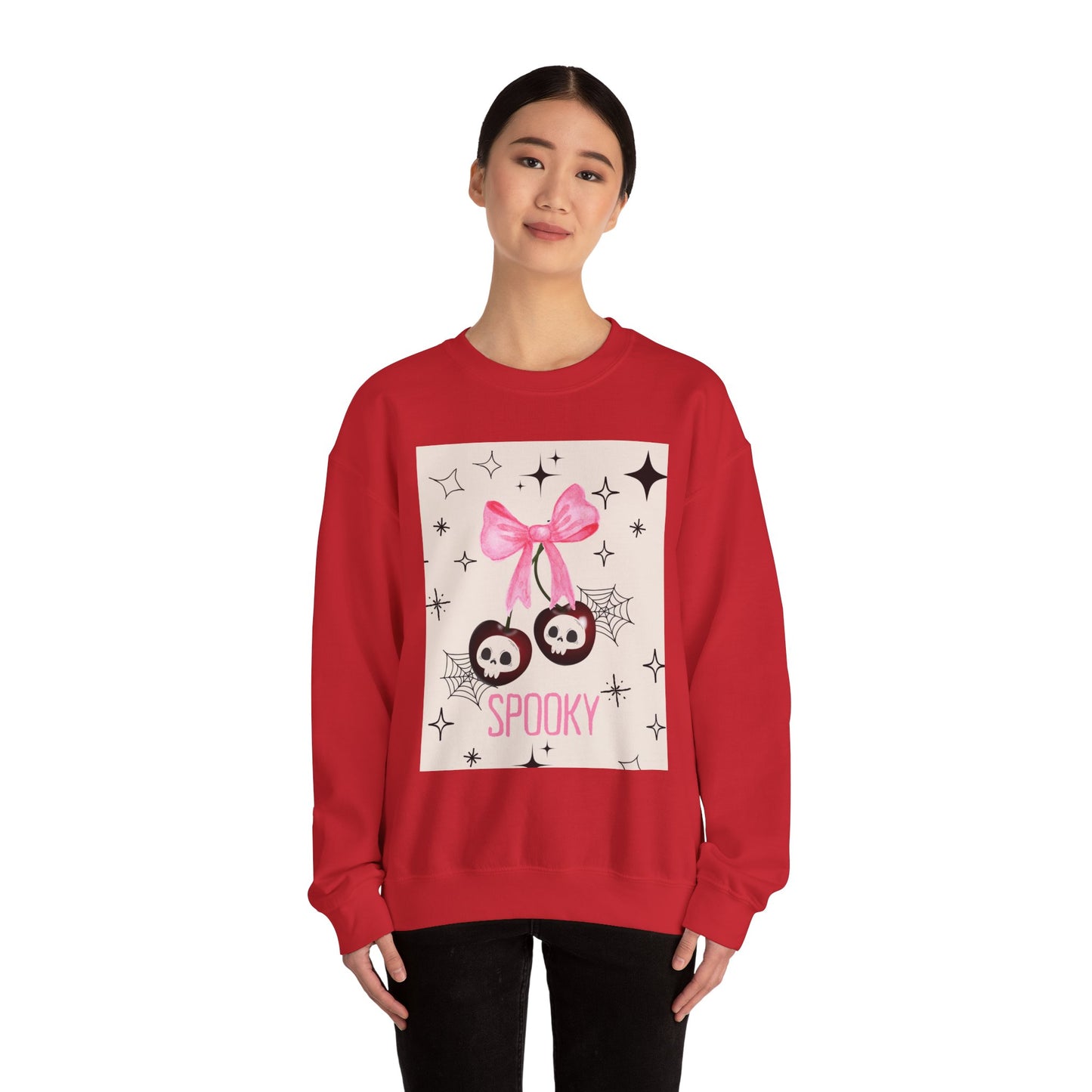 Spooky Skull Crewneck Sweatshirt, Halloween Apparel, Unisex Sweatshirt, Cozy Graphic Top, Autumn Fashion