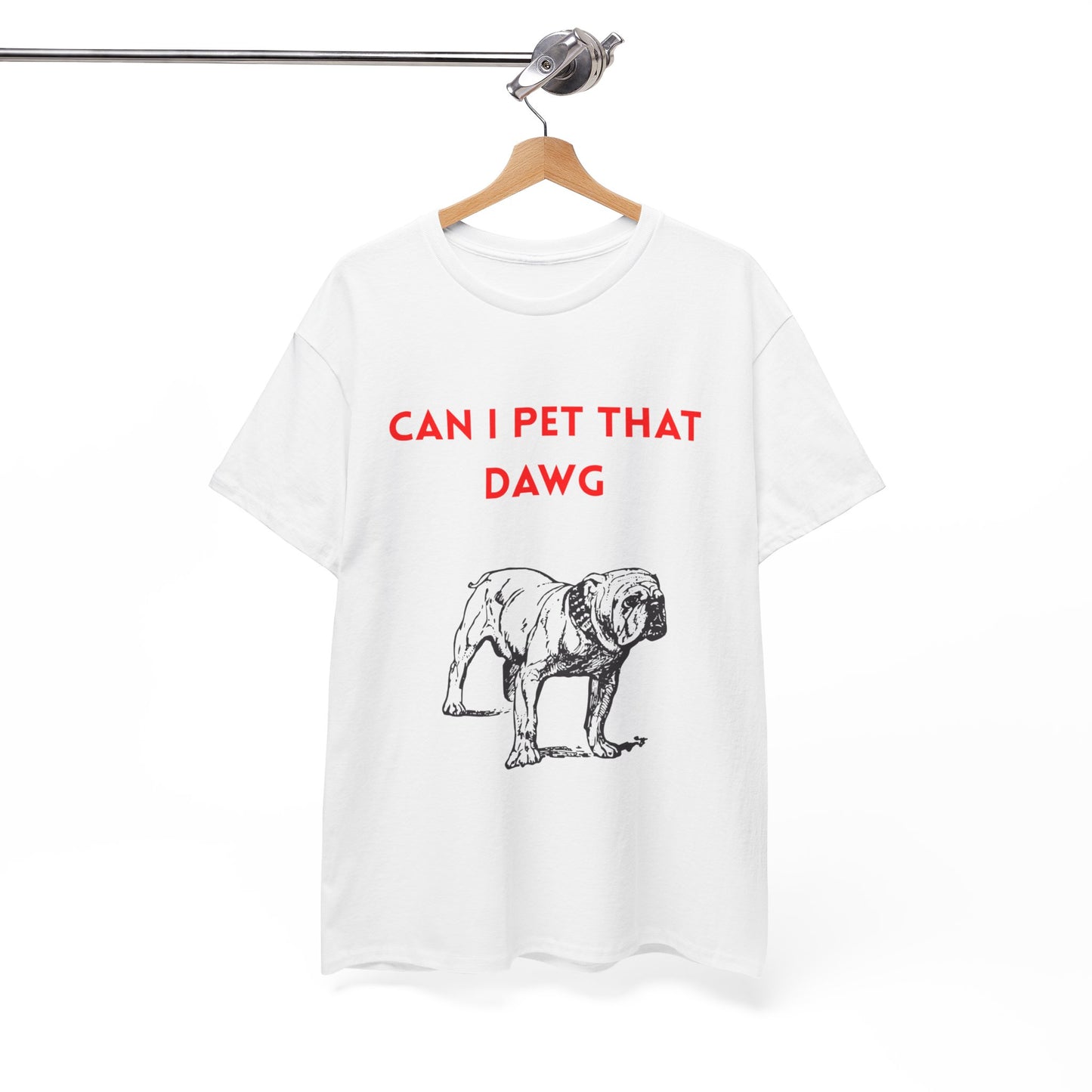 Dog Lover's Tee - "Can I Pet That Dawg?" Unisex Heavy Cotton Tee, Pet Lover Gift, Funny Dog Shirt, Dog Dad T-Shirt, Cute Animal Apparel