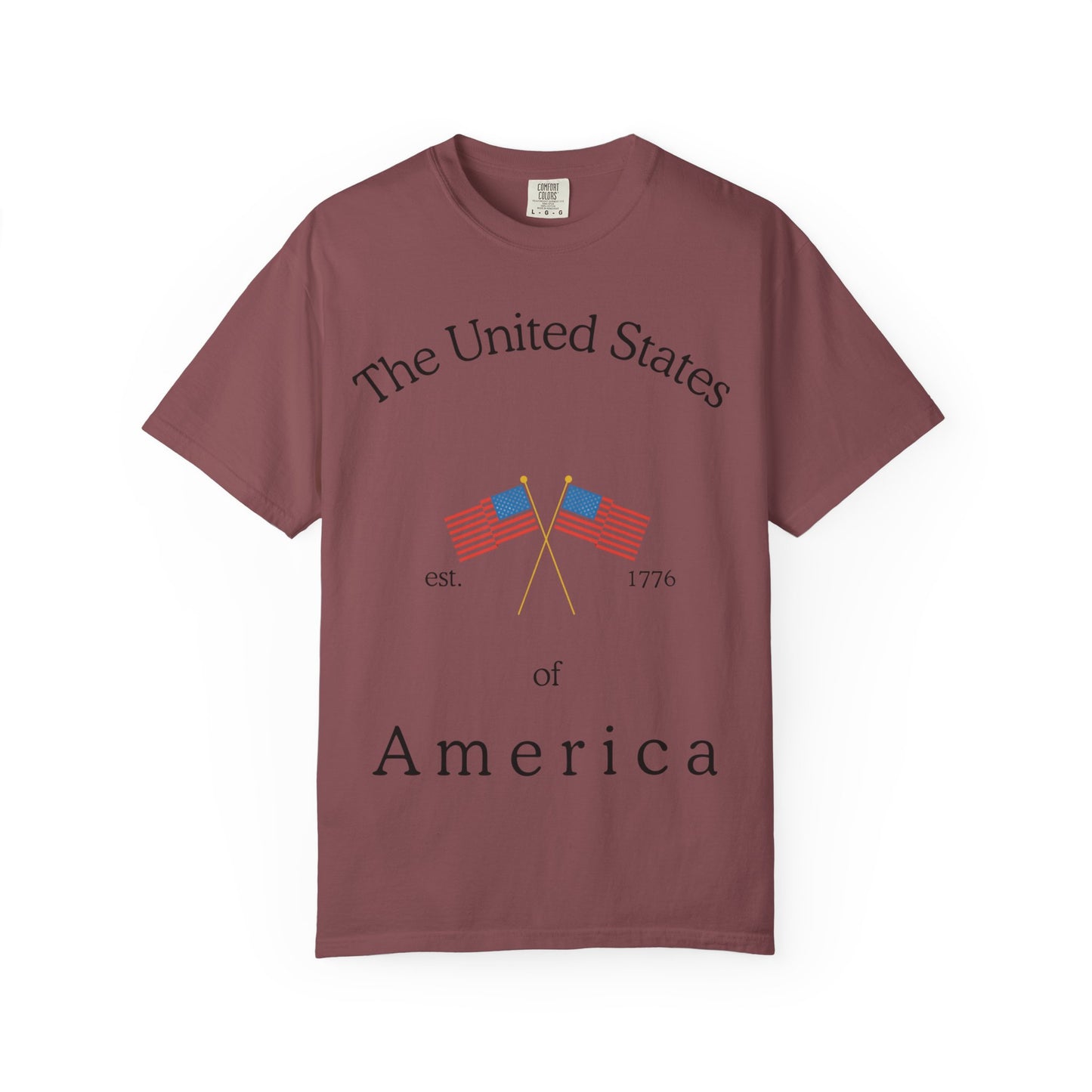 Patriotic Graphic Tee: The United States of America